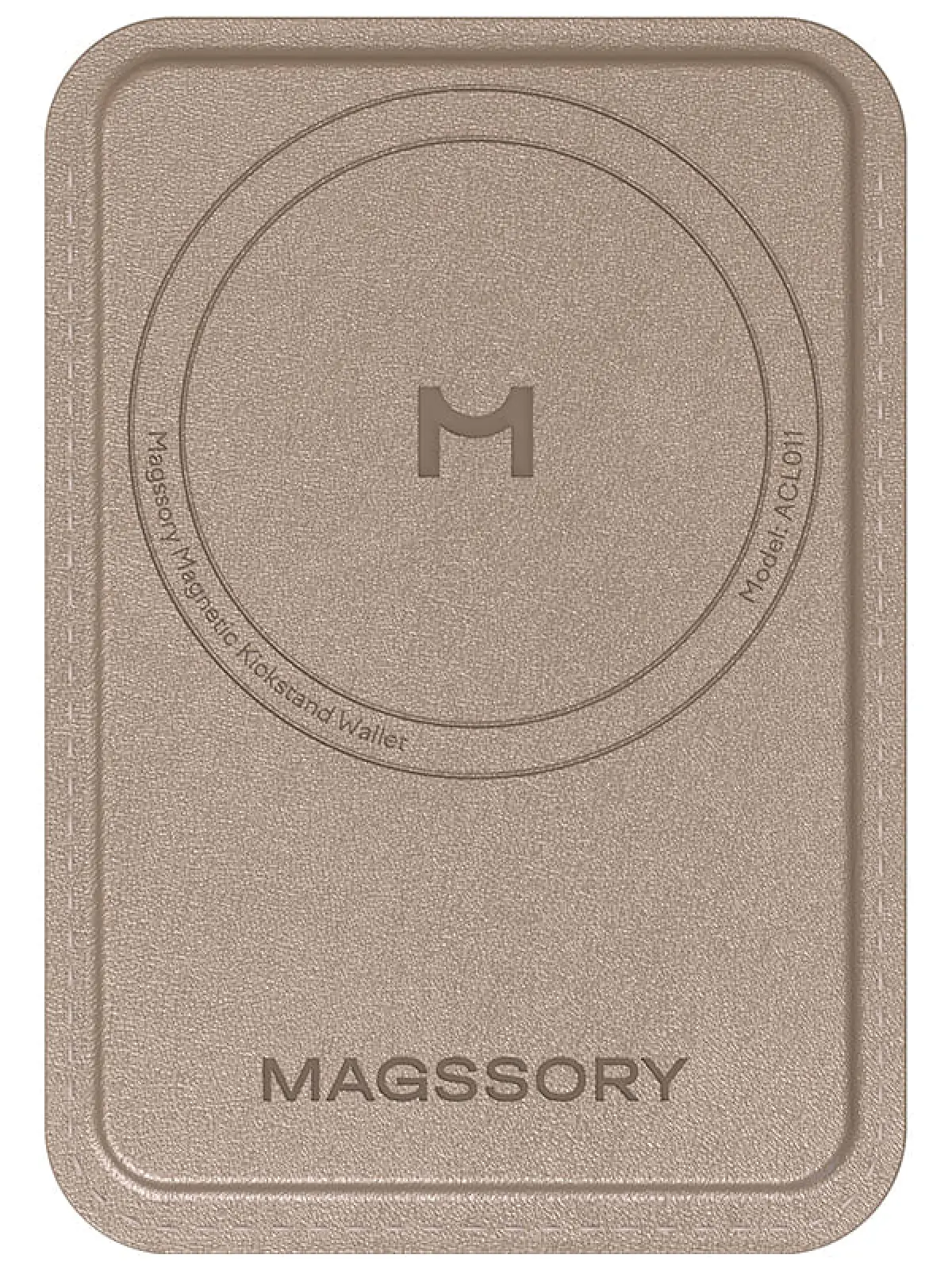 Кошелек-кардхолдер Magssory Duo c подставкой и магнитами, совместимый с MagSafe, latte (ACL011)
