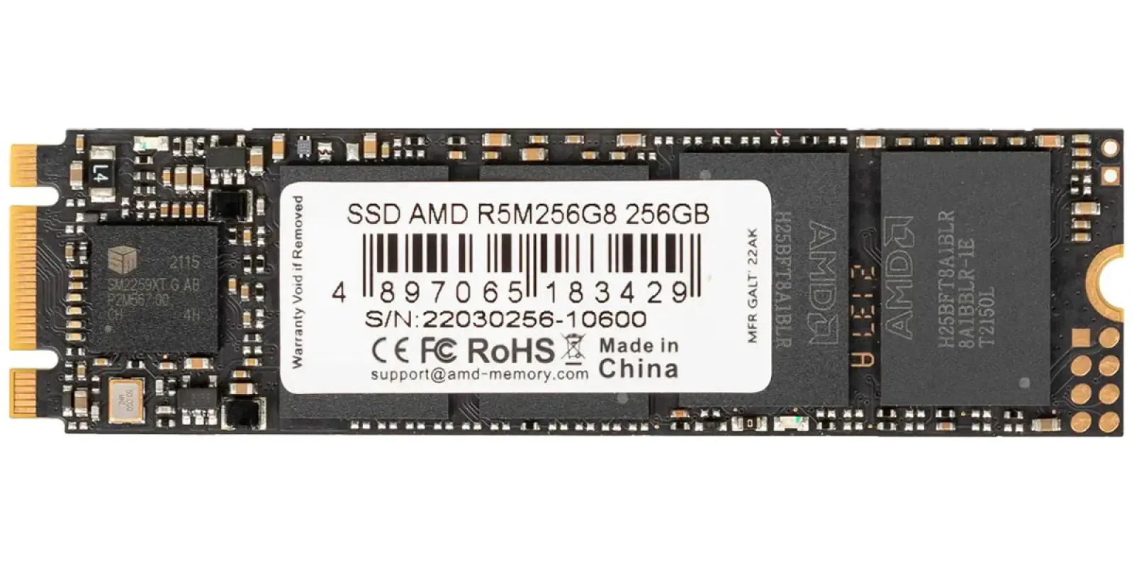 SSD накопитель AMD R5 Series M.2 256 Гб SATA III 3D TLC (R5M256G8)
