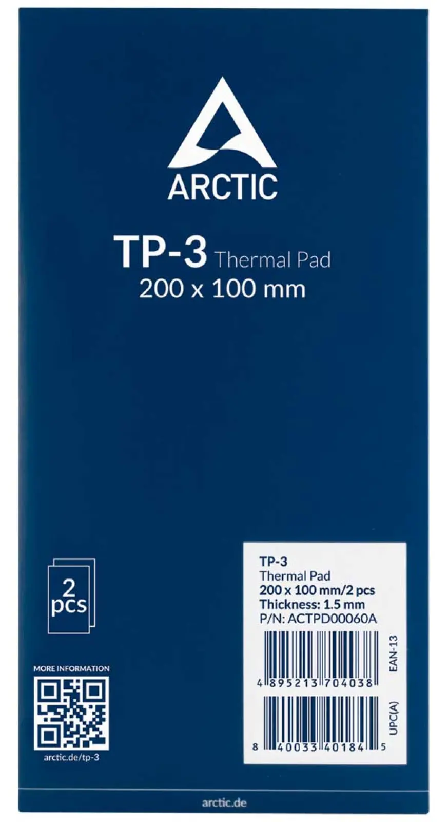 Термопрокладки  Arctic 200x100mm 1.5mm - 2 Pack TP-3 (ACTPD00060A)