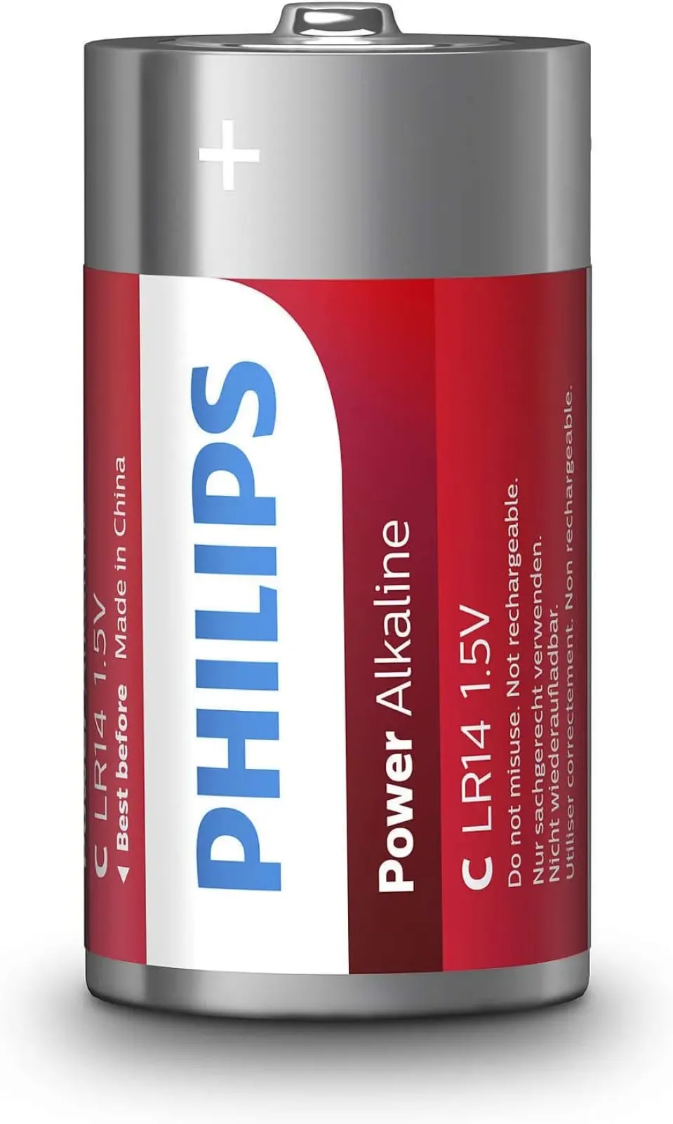 Батарейка Philips Power Alkaline, щелочная, 2 C, в блистере (LR14P2B/97)