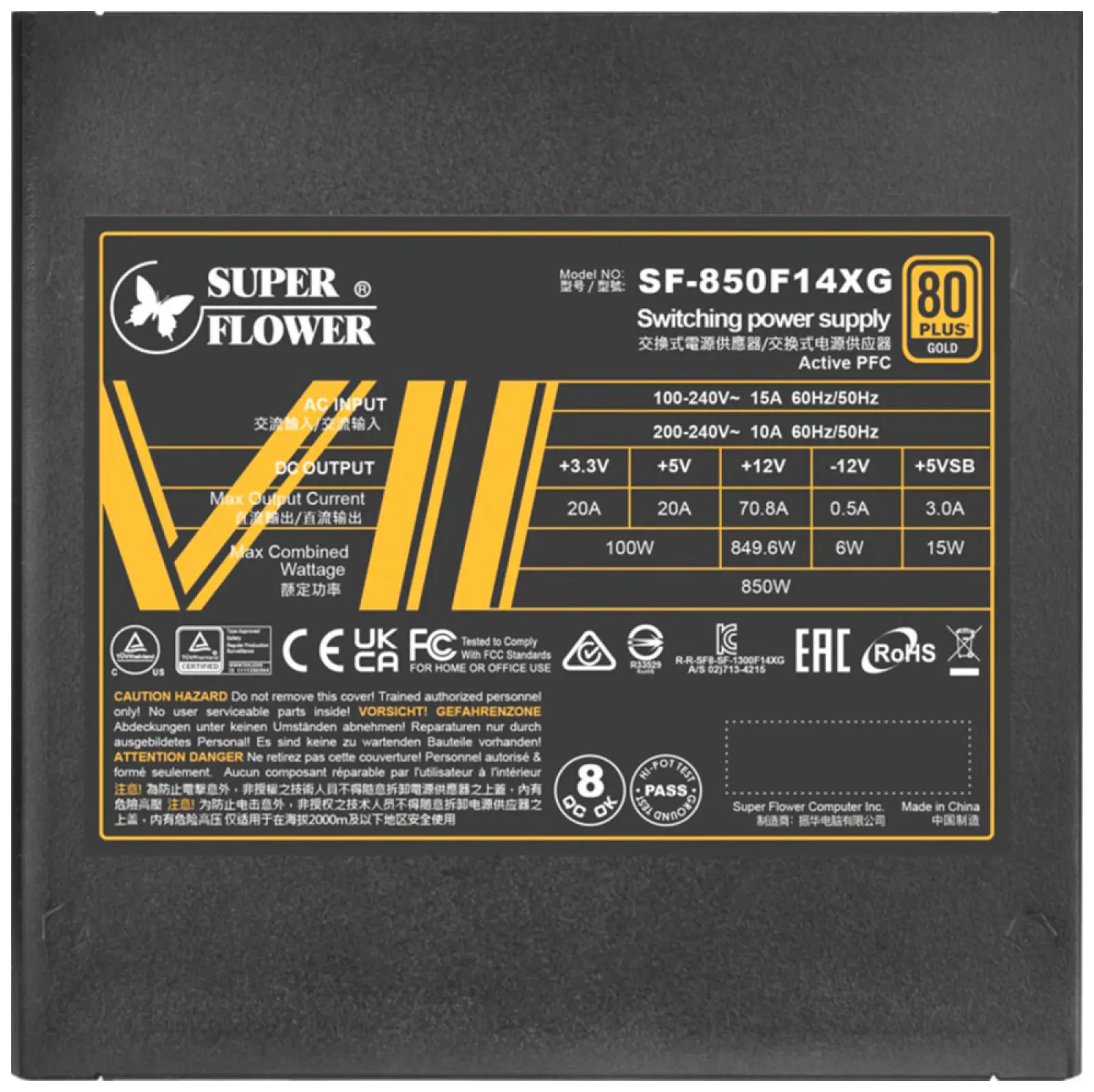 Блок питания Super Flower Leadex VII 850W ATX 3.0 SF-850F14XG GOLD