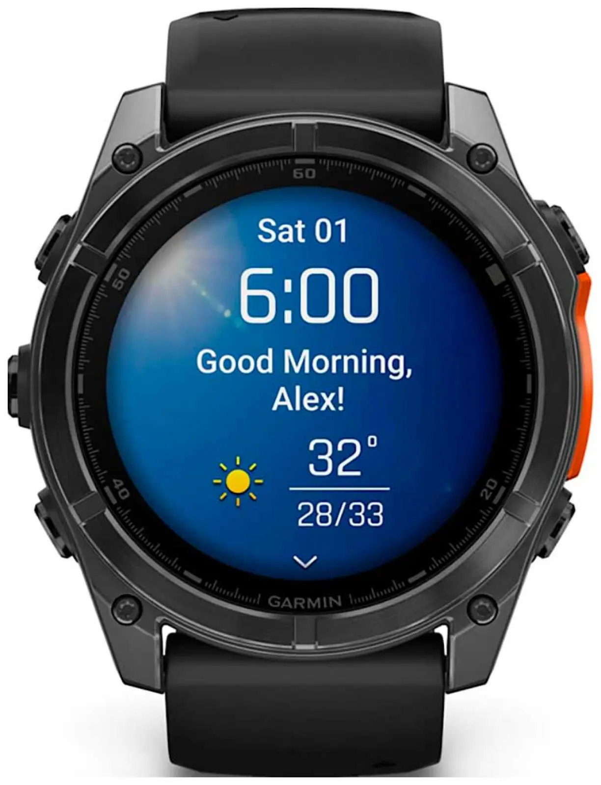 Смарт-часы Garmin Fenix 8 AMOLED, серый, черный, 51 мм