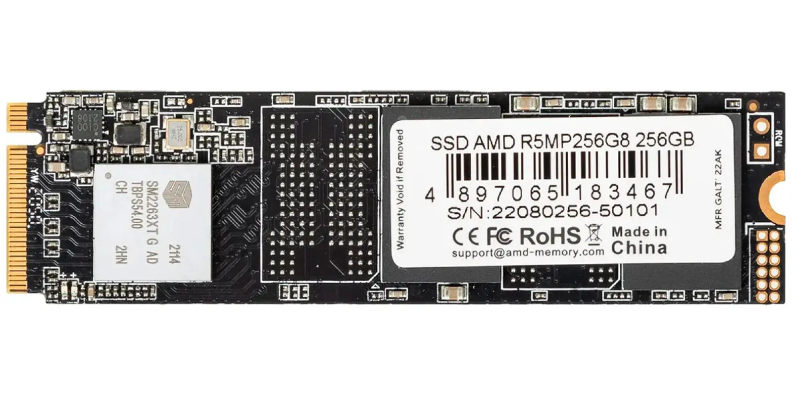 SSD накопитель AMD R5 Series M.2 256 Гб PCIe 3D TLC (R5MP256G8)