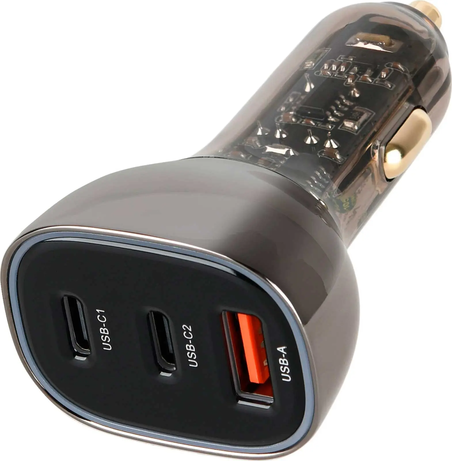 Автомобильное зарядное устройство TFN 2хTypeC+USB QC/PD, без кабеля, 90W, черный (TFN-CC-90W-2111-BK)