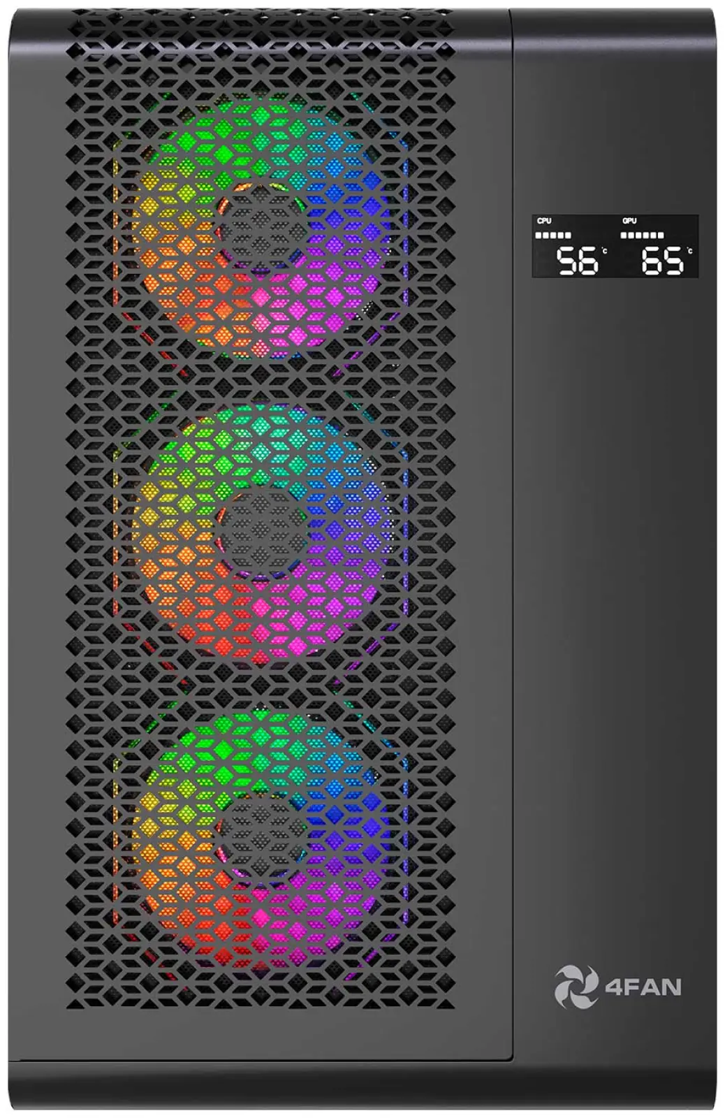 Компьютерный корпус 4FAN XZ Gigabit Black wFans