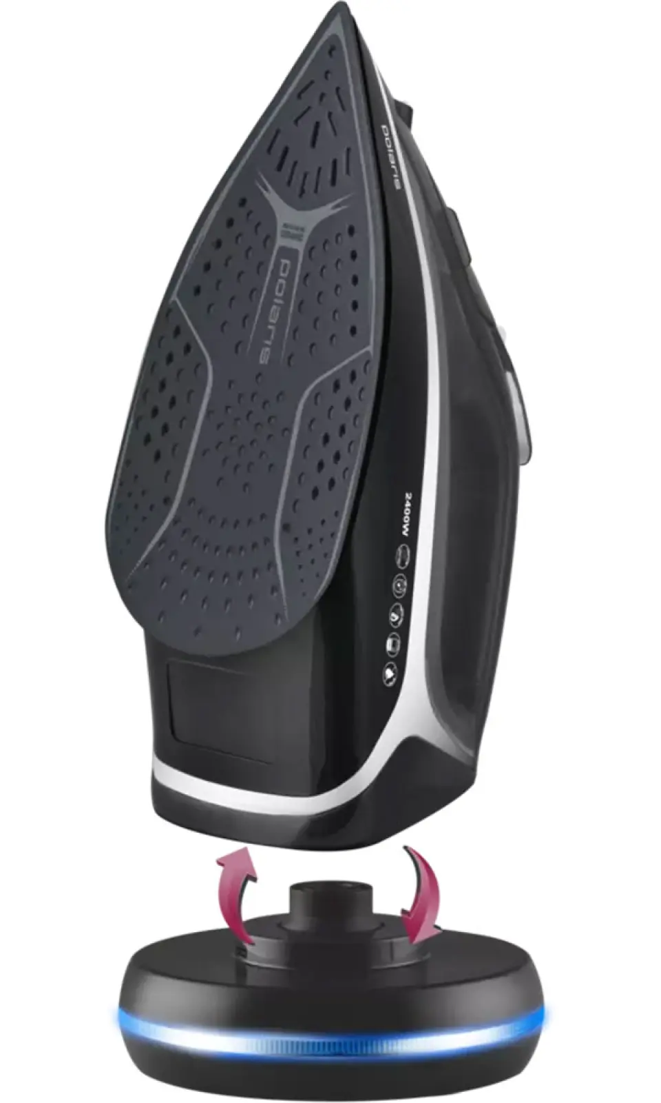 Утюг Polaris PIR 2444K Cord[LESS], черный/серебряный