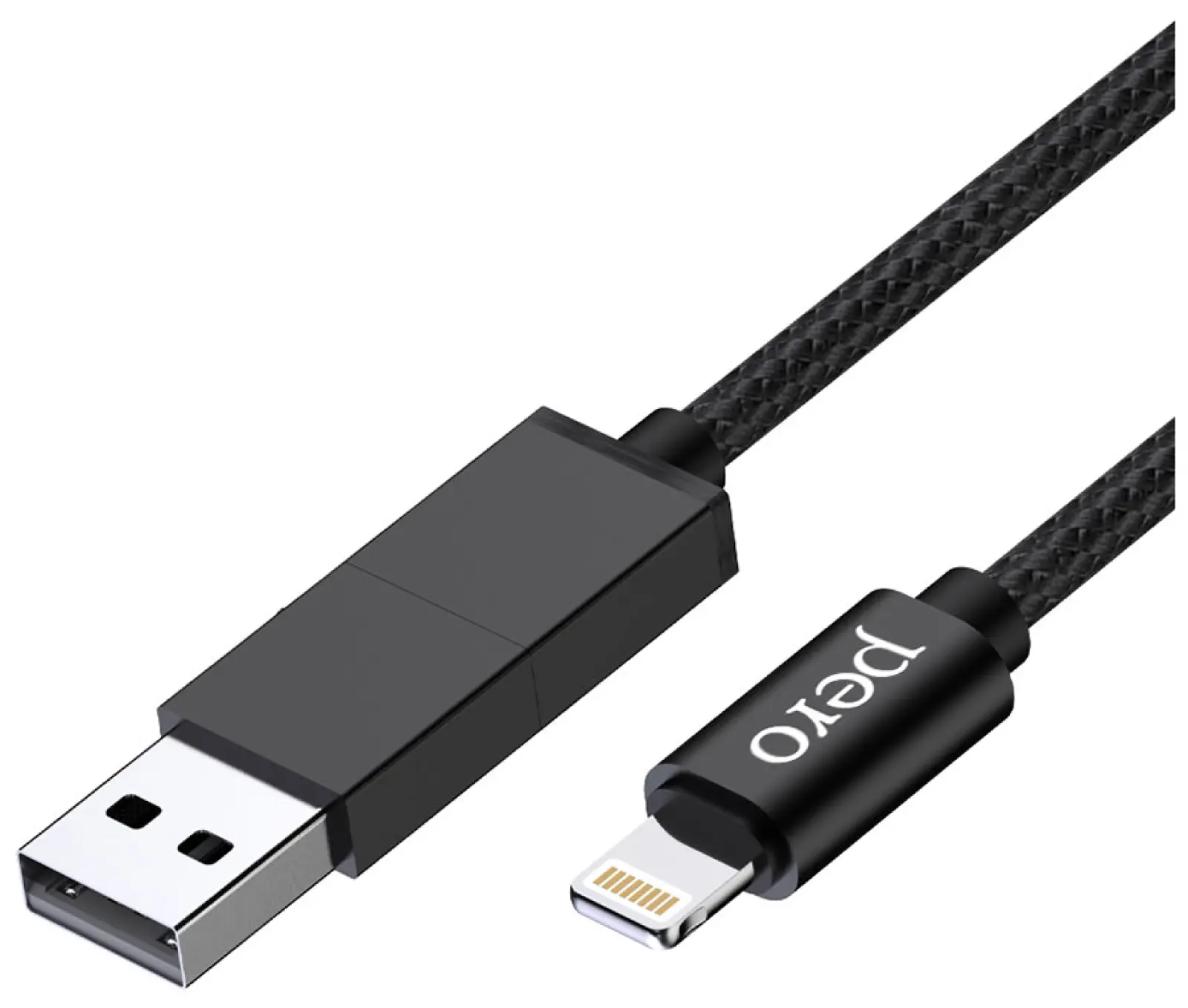 Дата-кабель Pero DC-07 UNIVERSAL 2 in 1 USB-A + PD to Lightning 1m Black