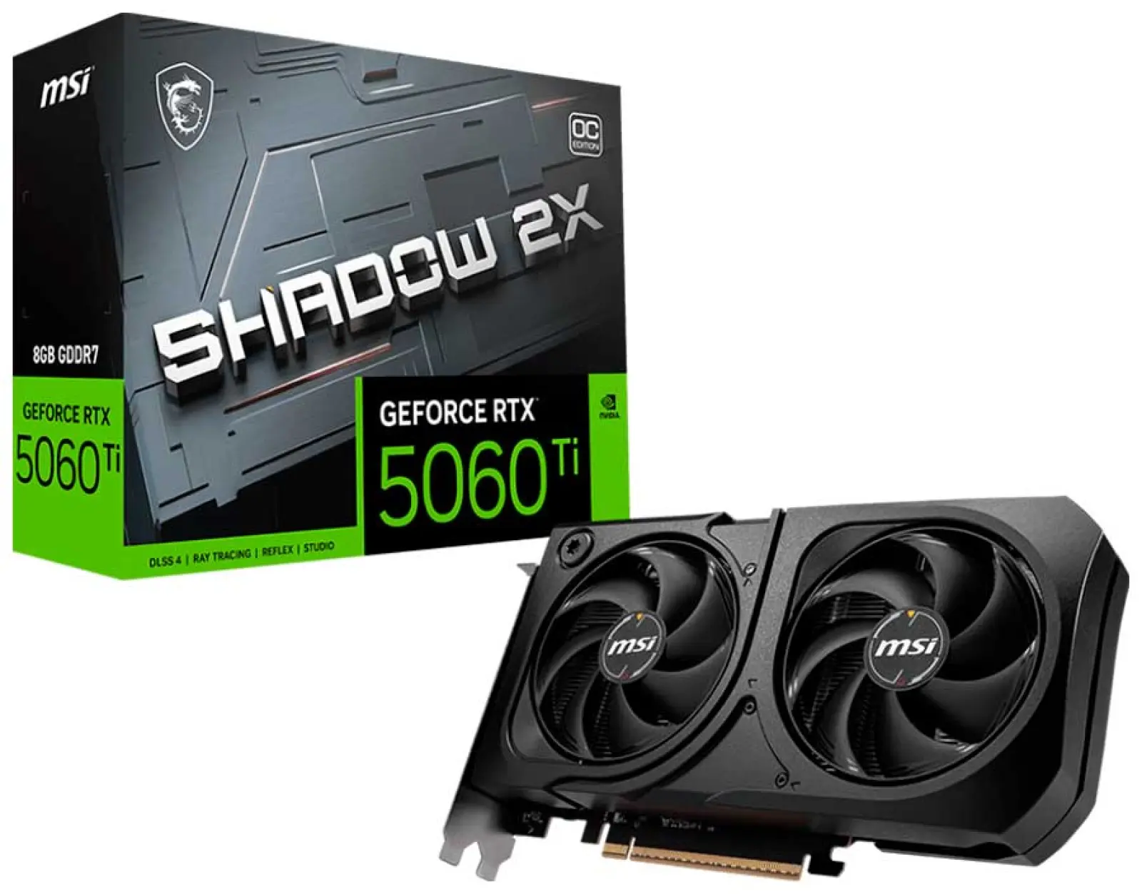 Видеокарта MSI GeForce RTX 5060 Ti 8G SHADOW 2X OC PLUS