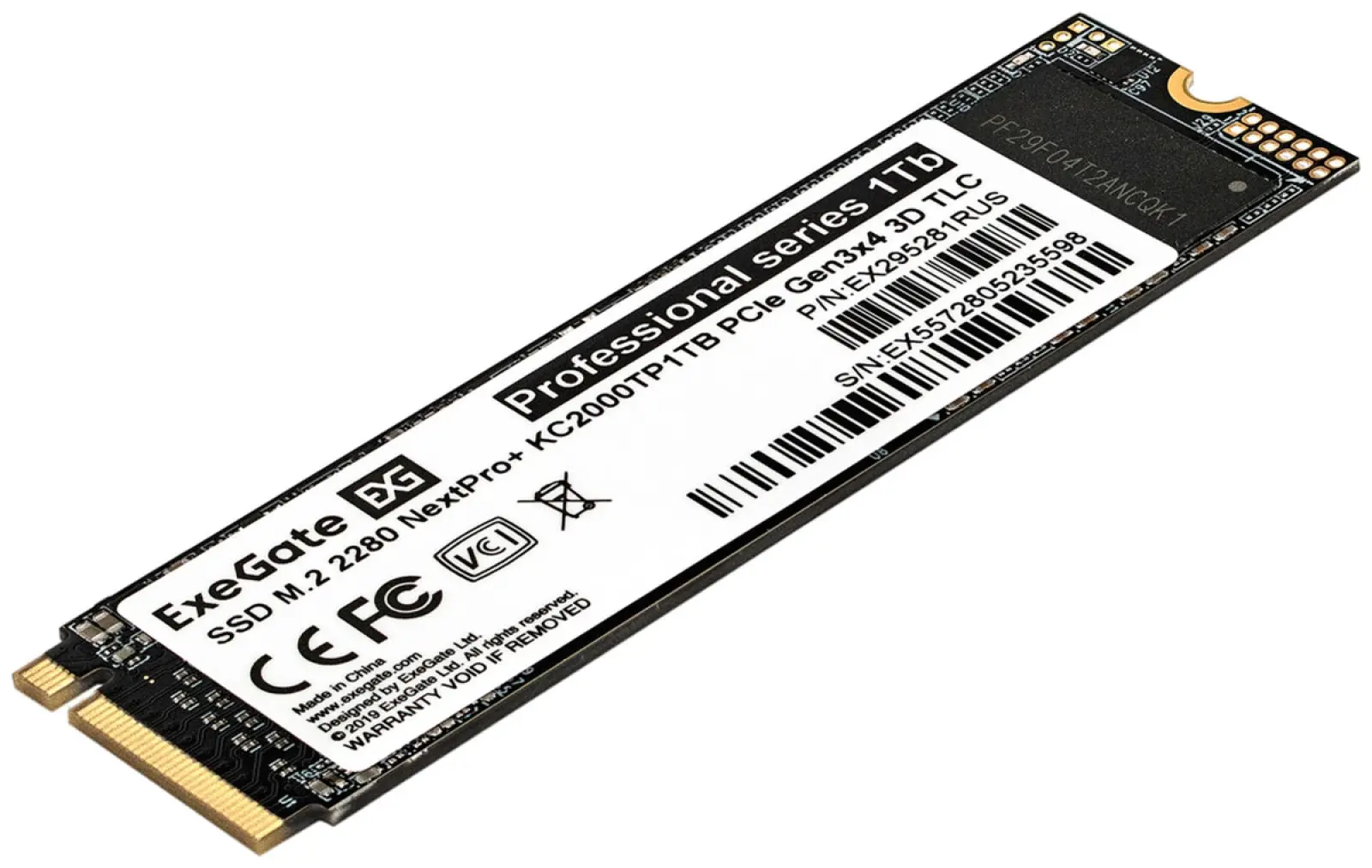 SSD накопитель ExeGate M.2 2280 1Tb NextPro+ KC2000TP1TB PCIe (EX295281RUS)