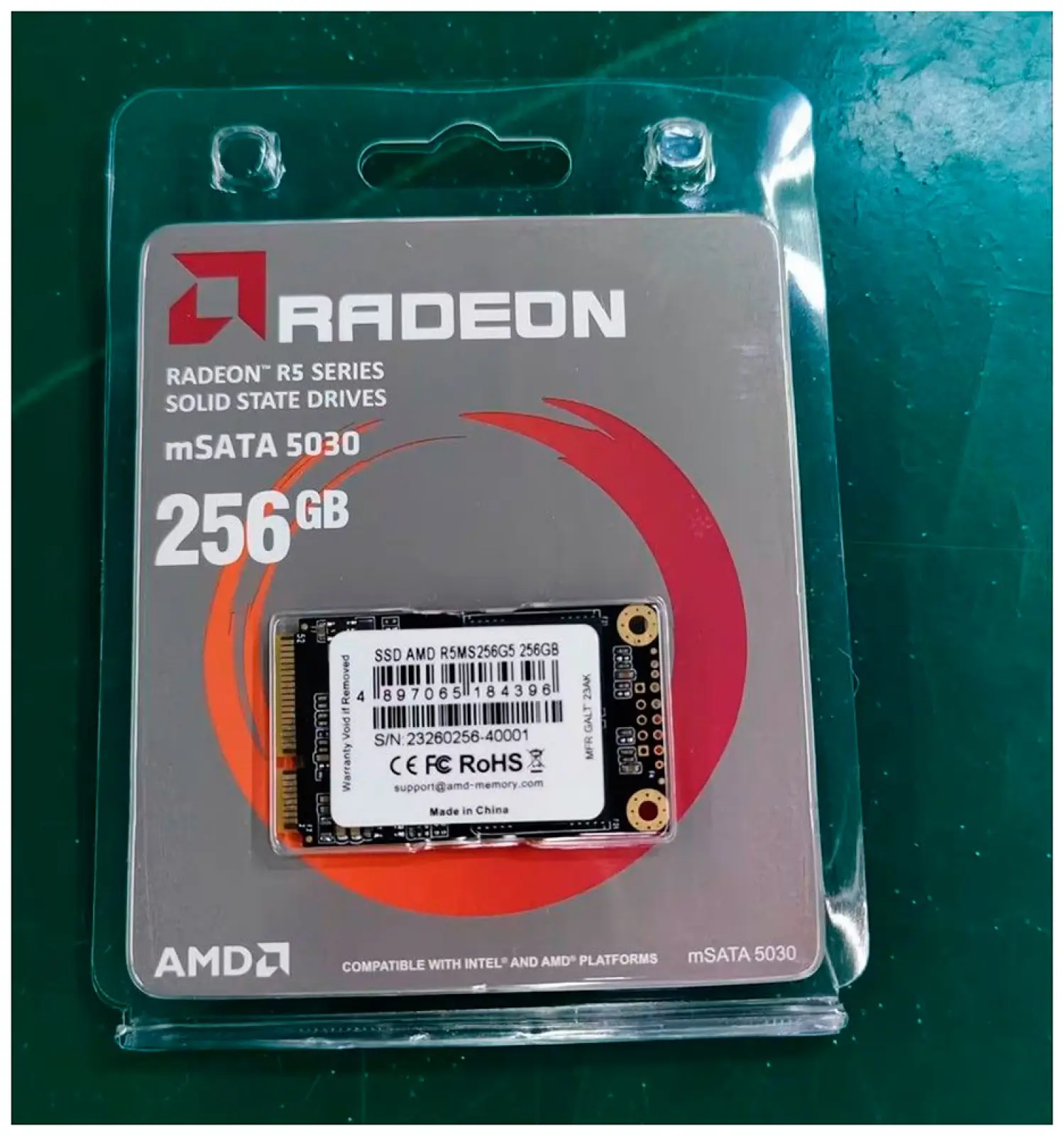 SSD накопитель AMD Radeon mSATA 256GB (R5MS256G5)