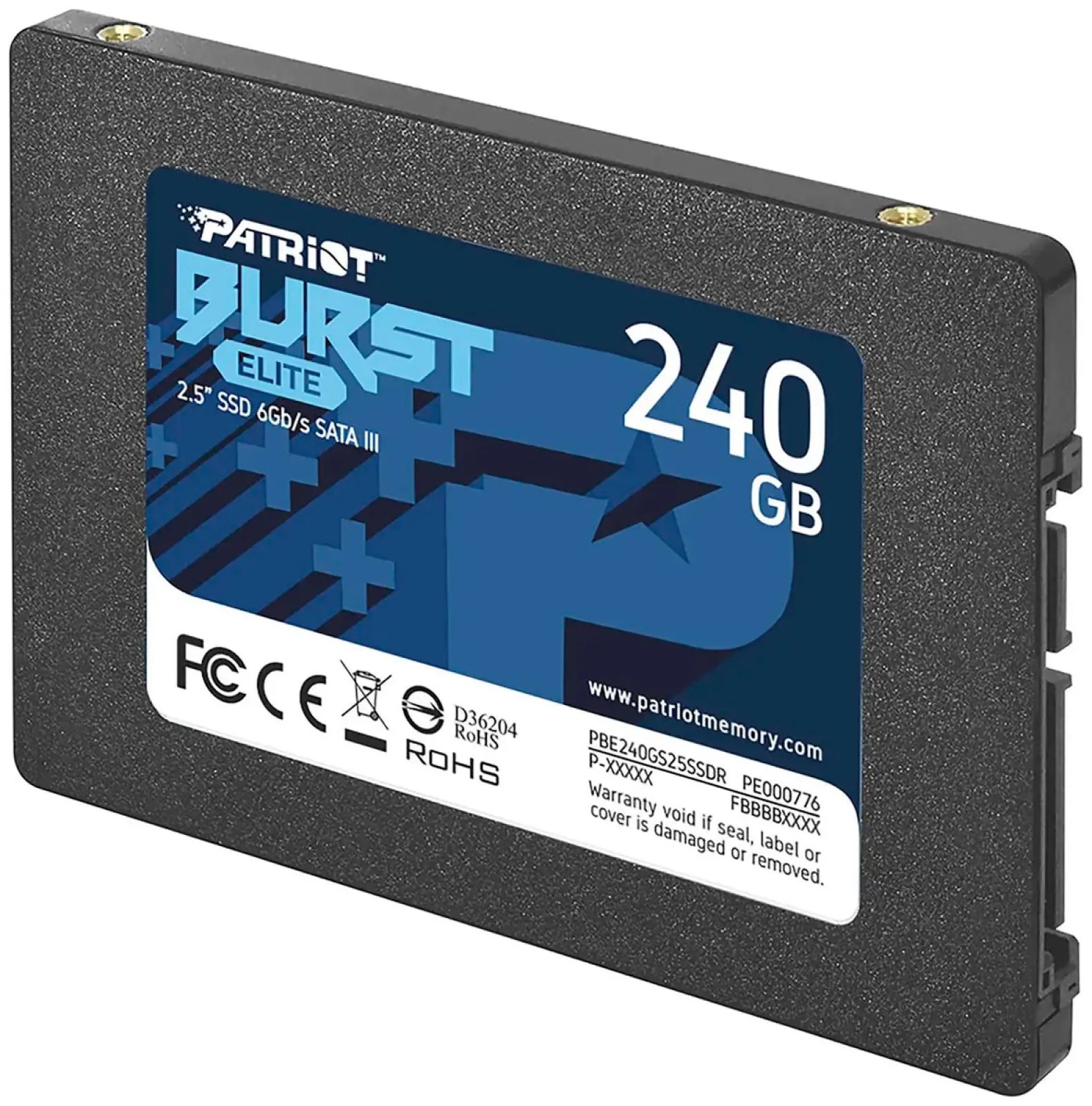 Накопитель SSD Patriot Memory 2.5 Burst Elite 240 Гб SATA III (PBE240GS25SSDR)