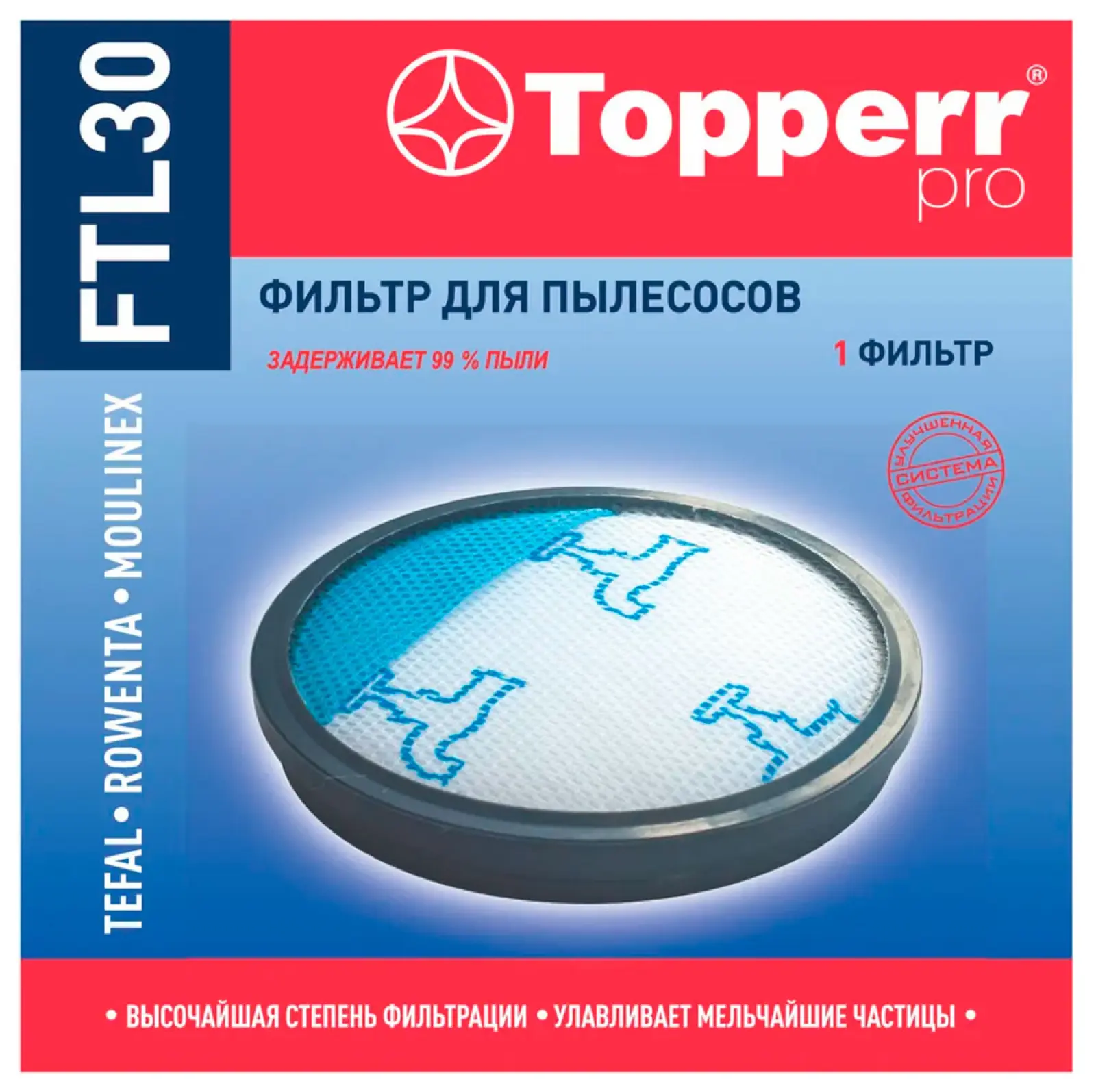 Губчатый фильтр Topperr FTL 30 для пылесосов TEFAL (1177)