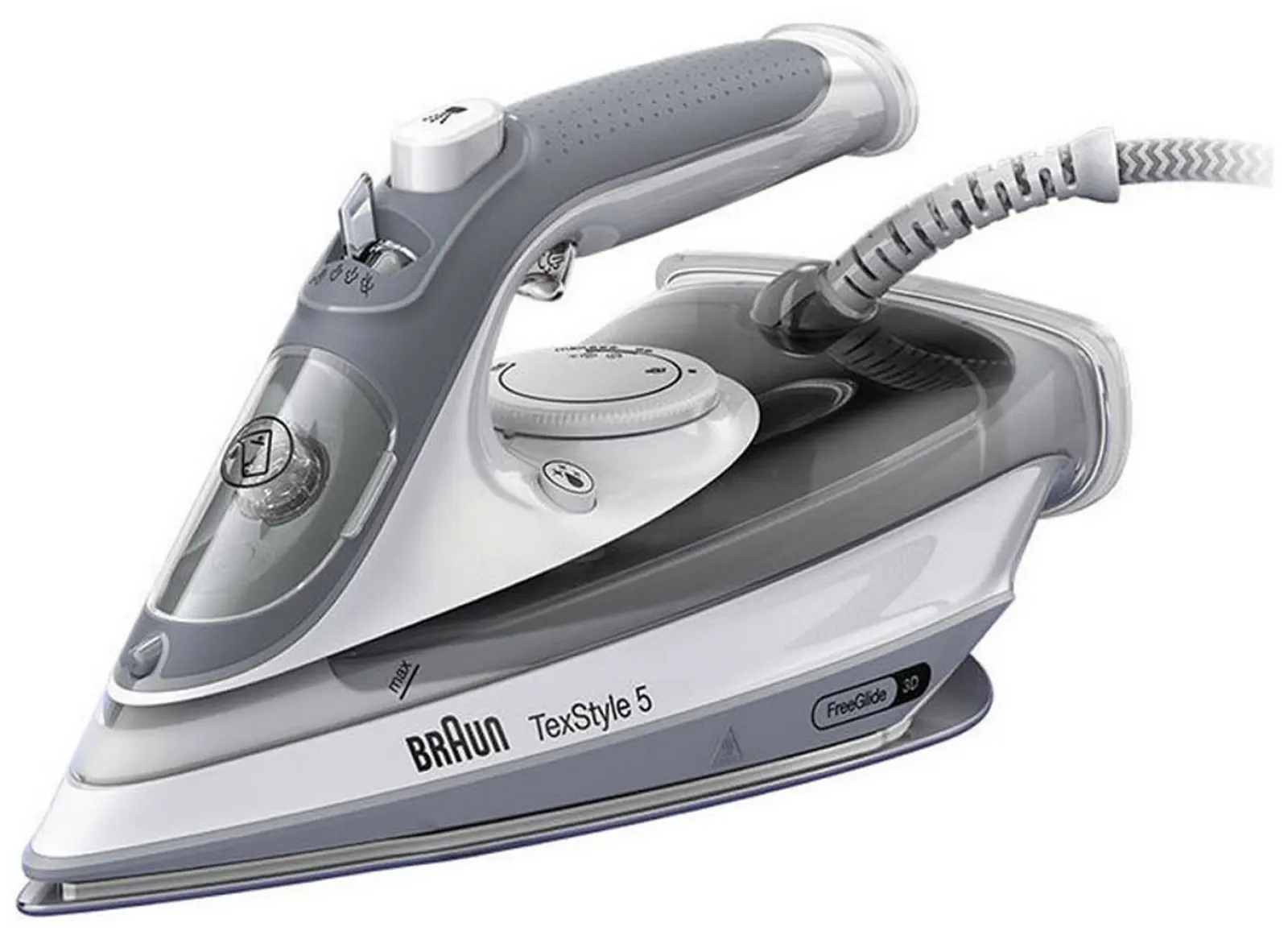 Утюг Braun 12750007-SI5078GY SI, мощность 2800 Вт, прорезиненная ручка