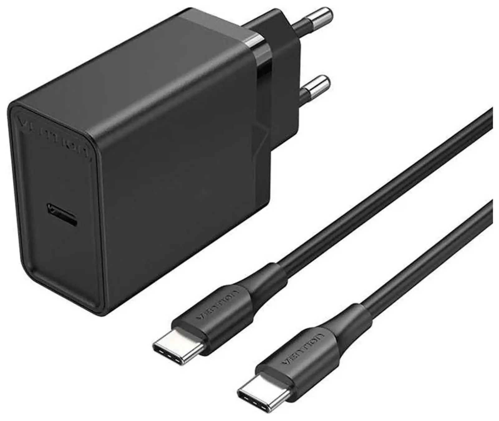 Набор для зарядки Vention з/у 25W и кабель USB-C 3А, черный (FAHBF-EU)