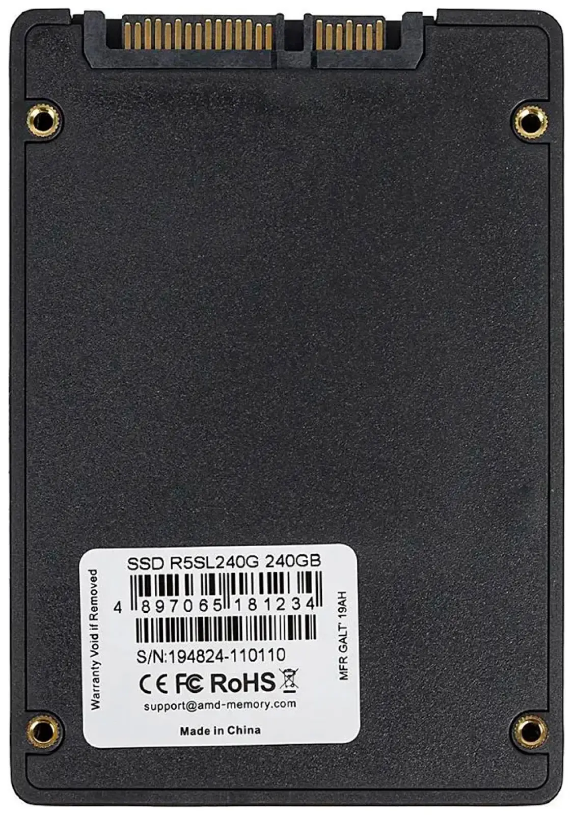SSD накопитель AMD Radeon R5 2.5 240 Гб SATA III 3D TLC (R5SL240G)