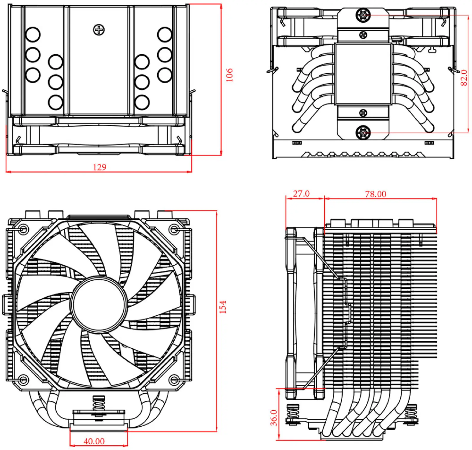 Кулер для процессора ID-Cooling SE-226-XT BLACK