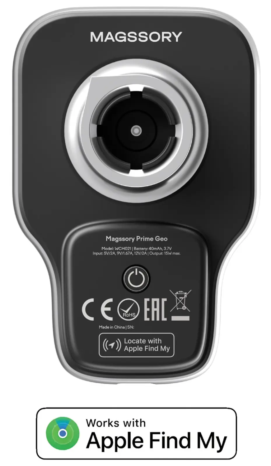 Автомобильный комплект Magssory Prime Geo, для Apple, с магнитам,и совместимый с Find My и MagSafe (silver KIT021)