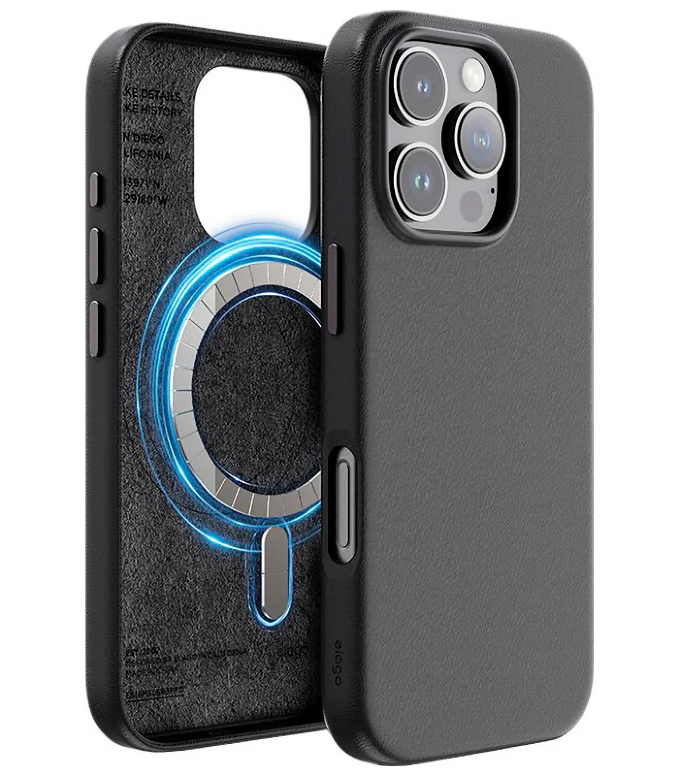 Чехол для мобильного телефона Type Gorilla Premium, Magnetic, iPhone16 pro, Black, Leather (BL-T52-iP16P-LTR-BK)
