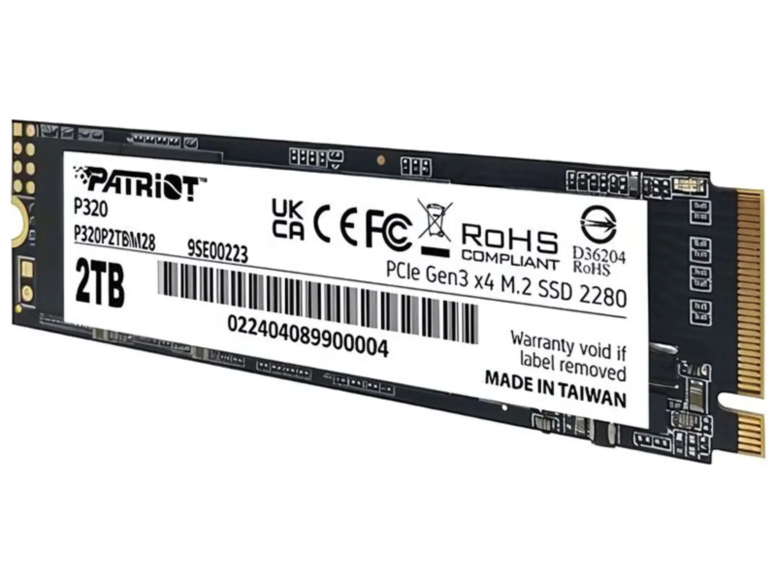 SSD накопитель Patriot Memory M.2 2048GB P320 (P320P2TBM28)