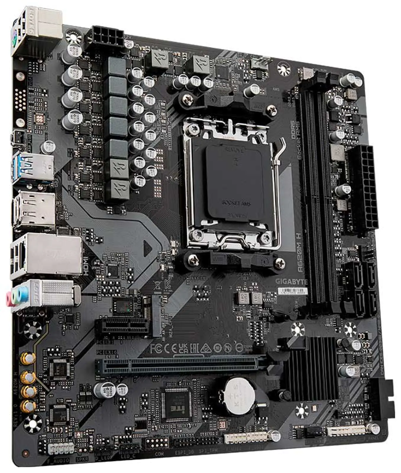 Материнская плата Gigabyte A620M H (AM5, mATX)