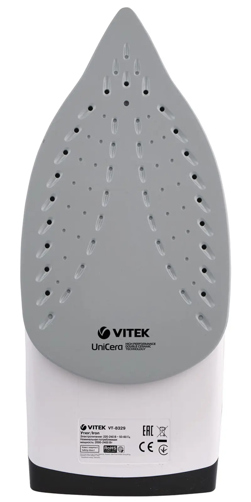 Утюг Vitek VT-8329, черный/белый/синий