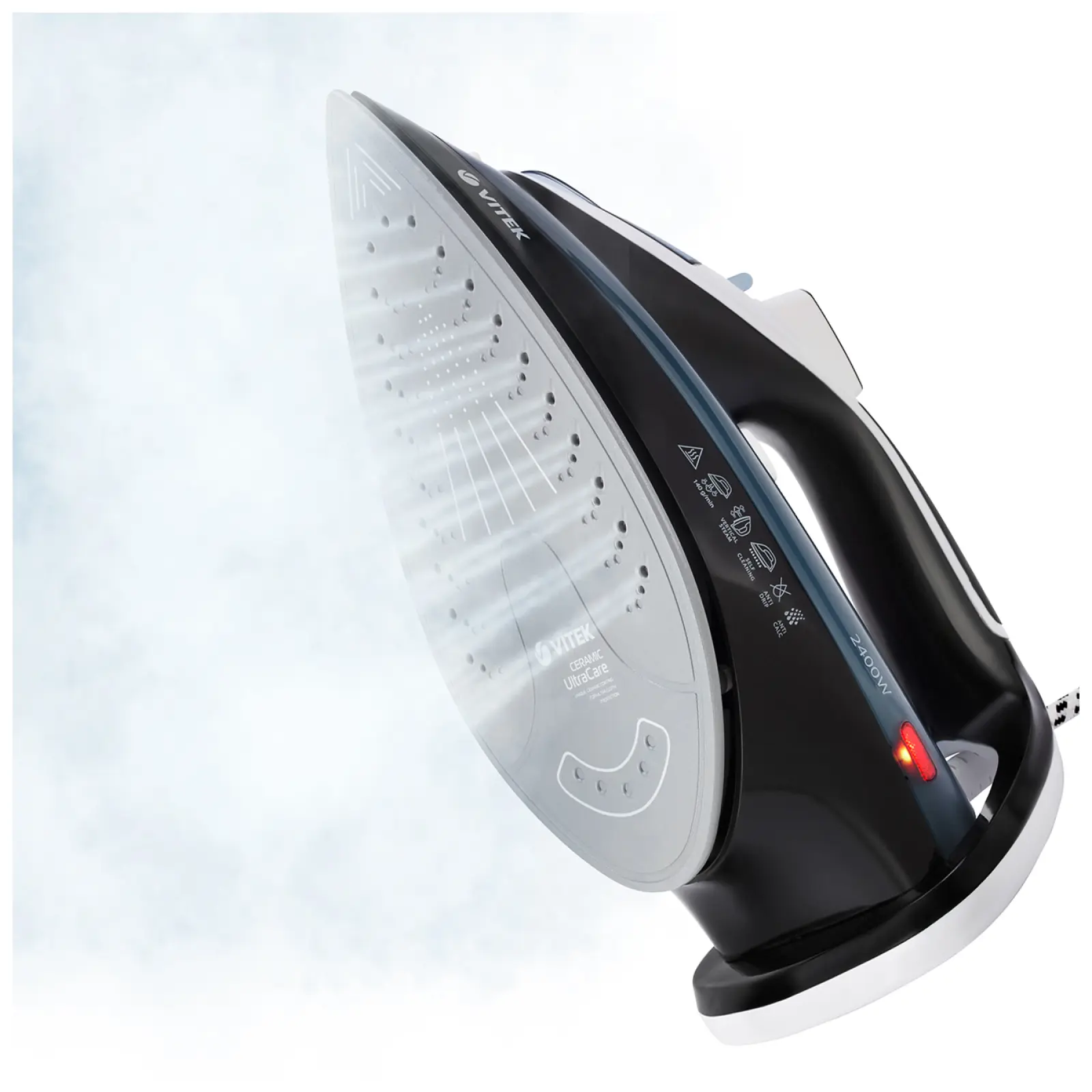 Утюг Vitek VT-8304, 2400 Вт, черный/белый/синий