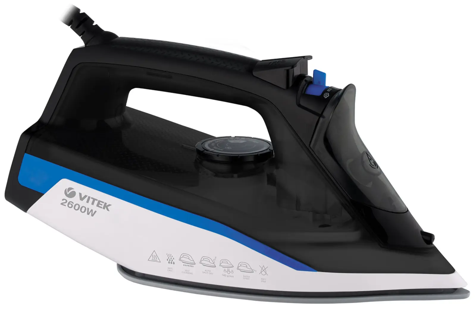Утюг Vitek VT-8329, черный/белый/синий