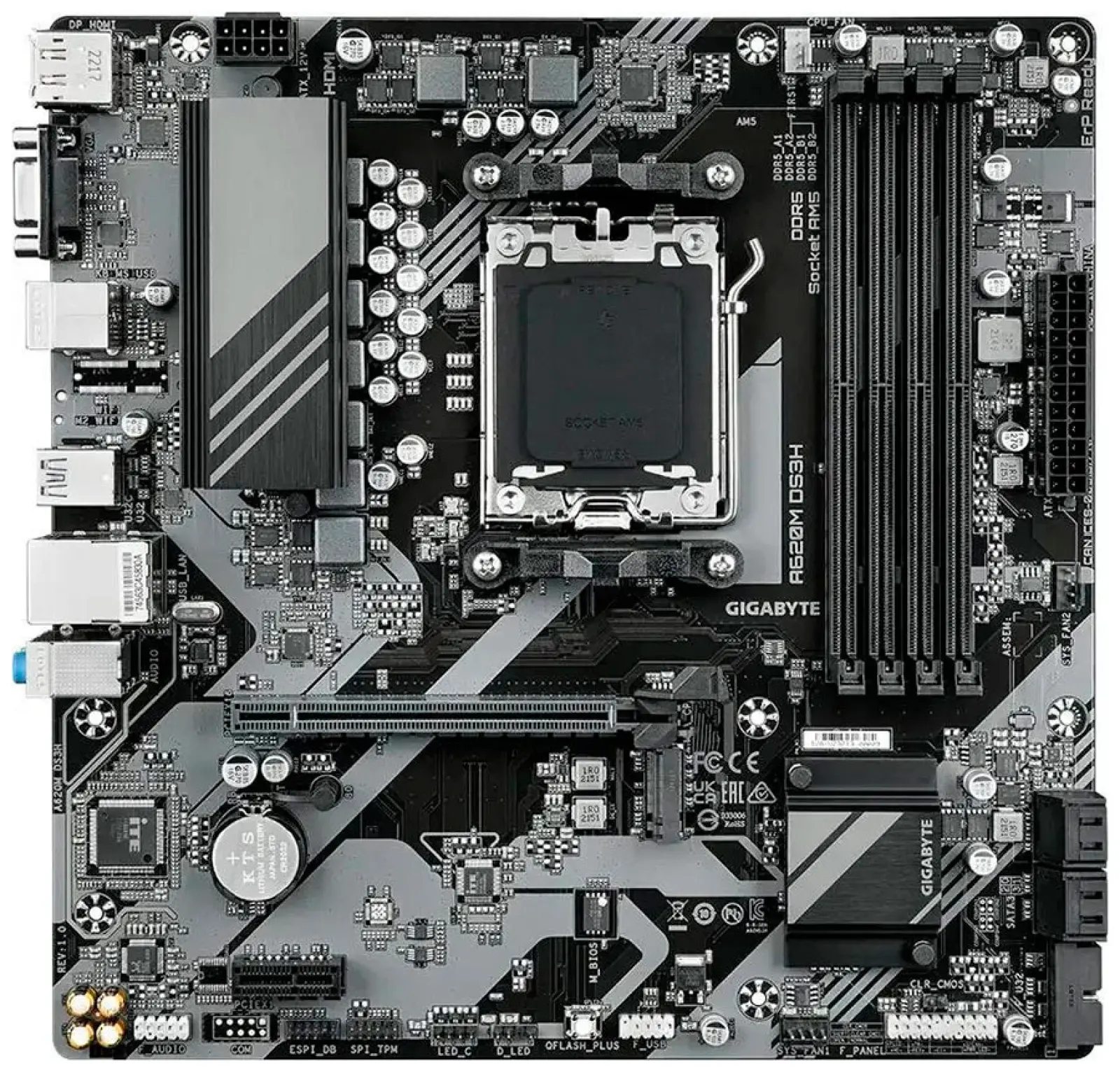Материнская плата Gigabyte A620M DS3H (AM5, mATX)