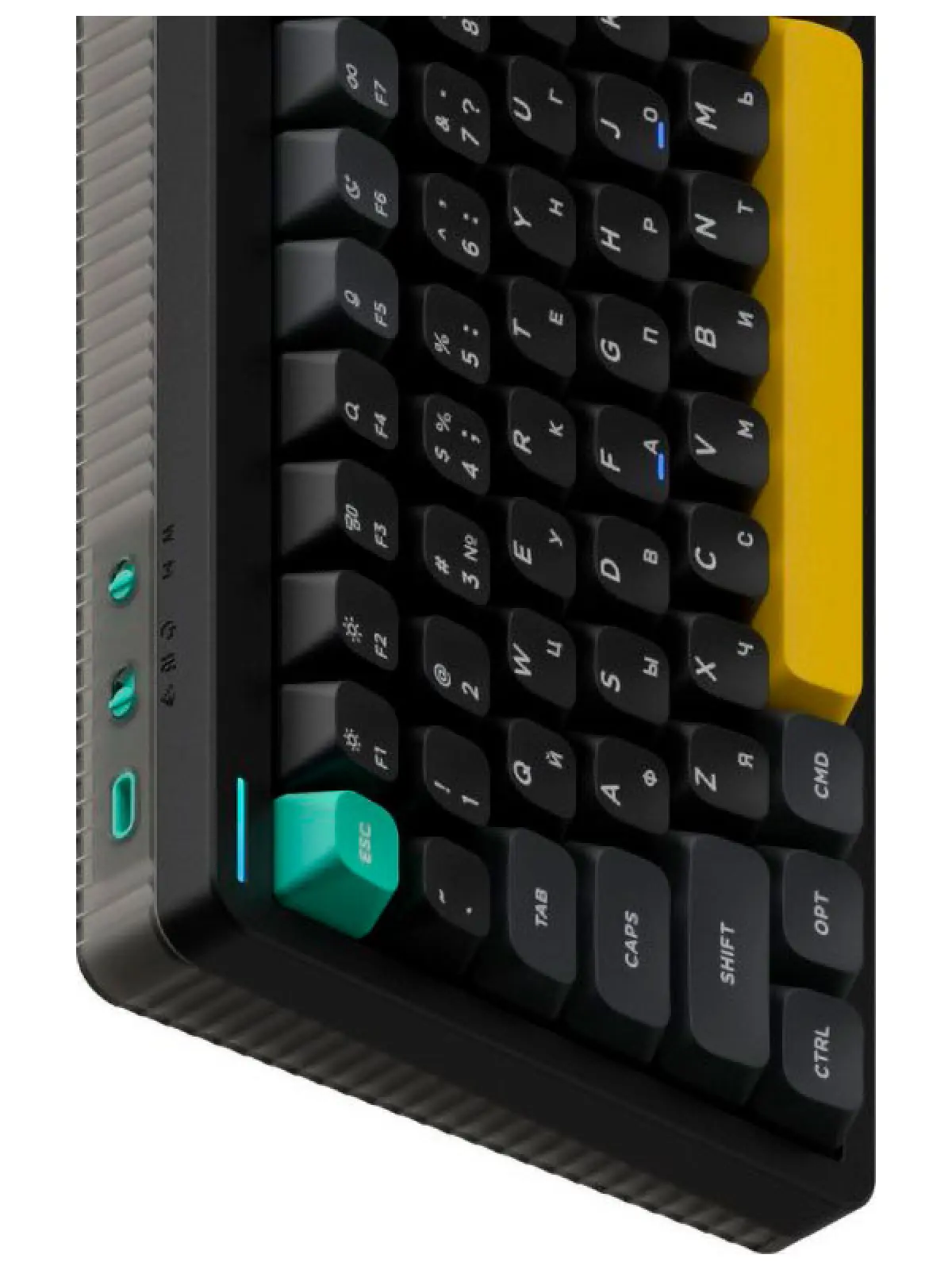 Беспроводная механическая клавиатура Nuphy QMK, Halo75 V2 Obsidian Black, RGB, Hot Swap Lemon Switch