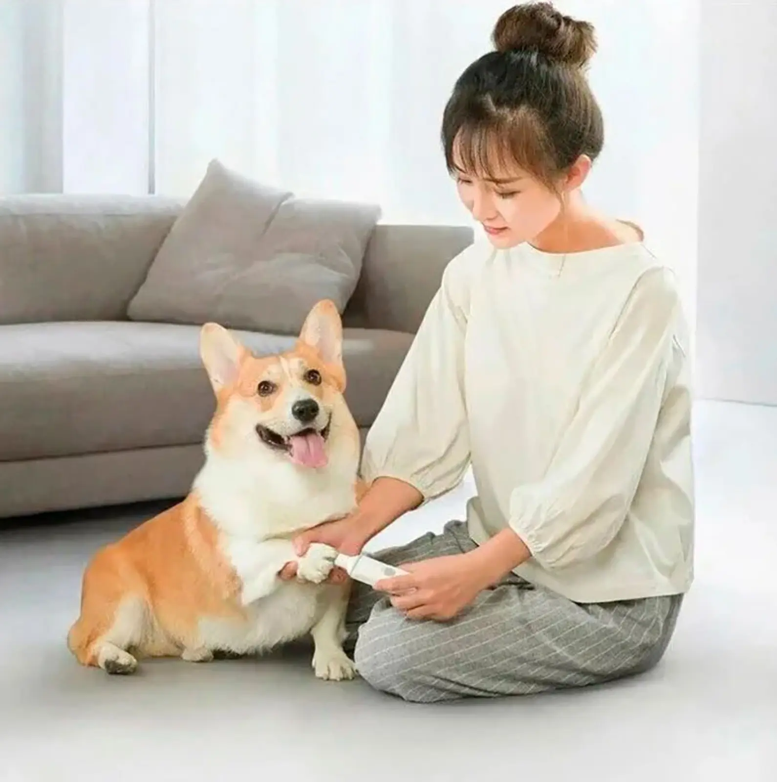 Триммер для когтей домашних животных Xiaomi Pawbby Pet Nail Grinder (MG-NG001A-EU), белый