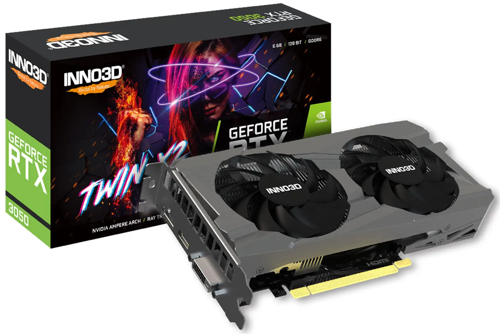 Видеокарта INNO3D GeForce RTX 3050 TWIN X2 6GB (N30502-06D6-1711VA60)