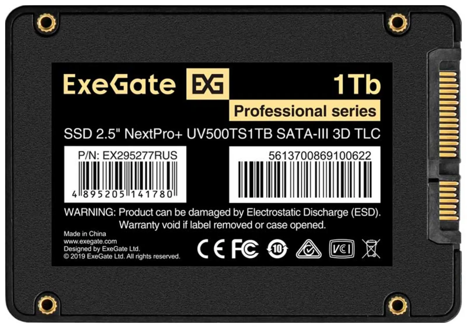 SSD накопитель ExeGate 2.5 1Tb NextPro+ UV500TS1TB SATA-III (EX295277RUS)
