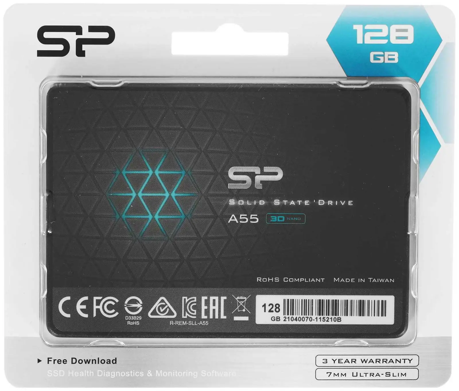 Накопитель SSD Silicon Power 2.5 Ace A55 128 Гб SATA III (SP128GBSS3A55S25)