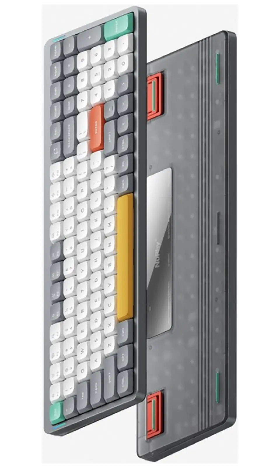 Беспроводная механическая клавиатура Nuphy QMK (AIR96v2) Lunar Gray, RGB, Hot Swap, Wisteria Switch