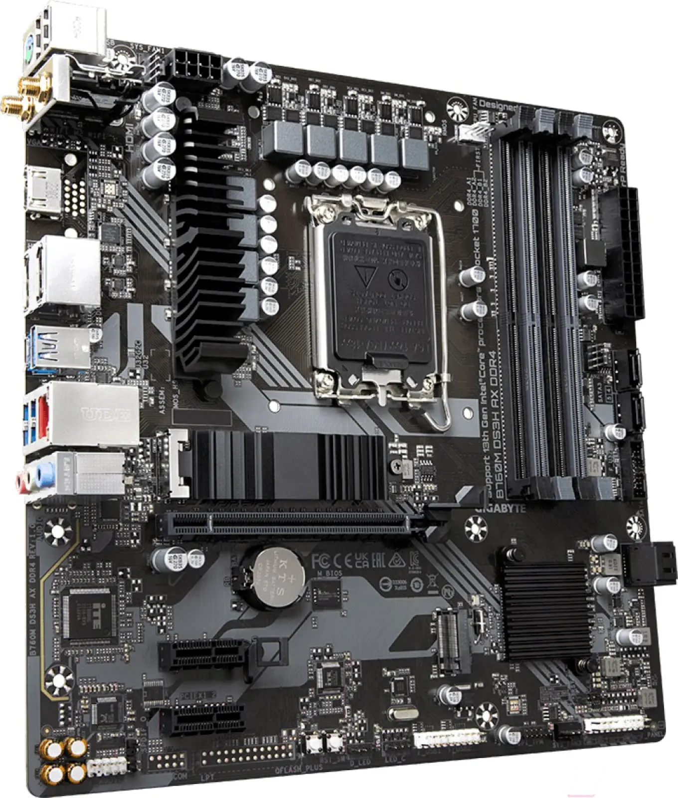 Материнская плата Gigabyte B760M DS3H AX DDR4 (LGA1700, mATX)