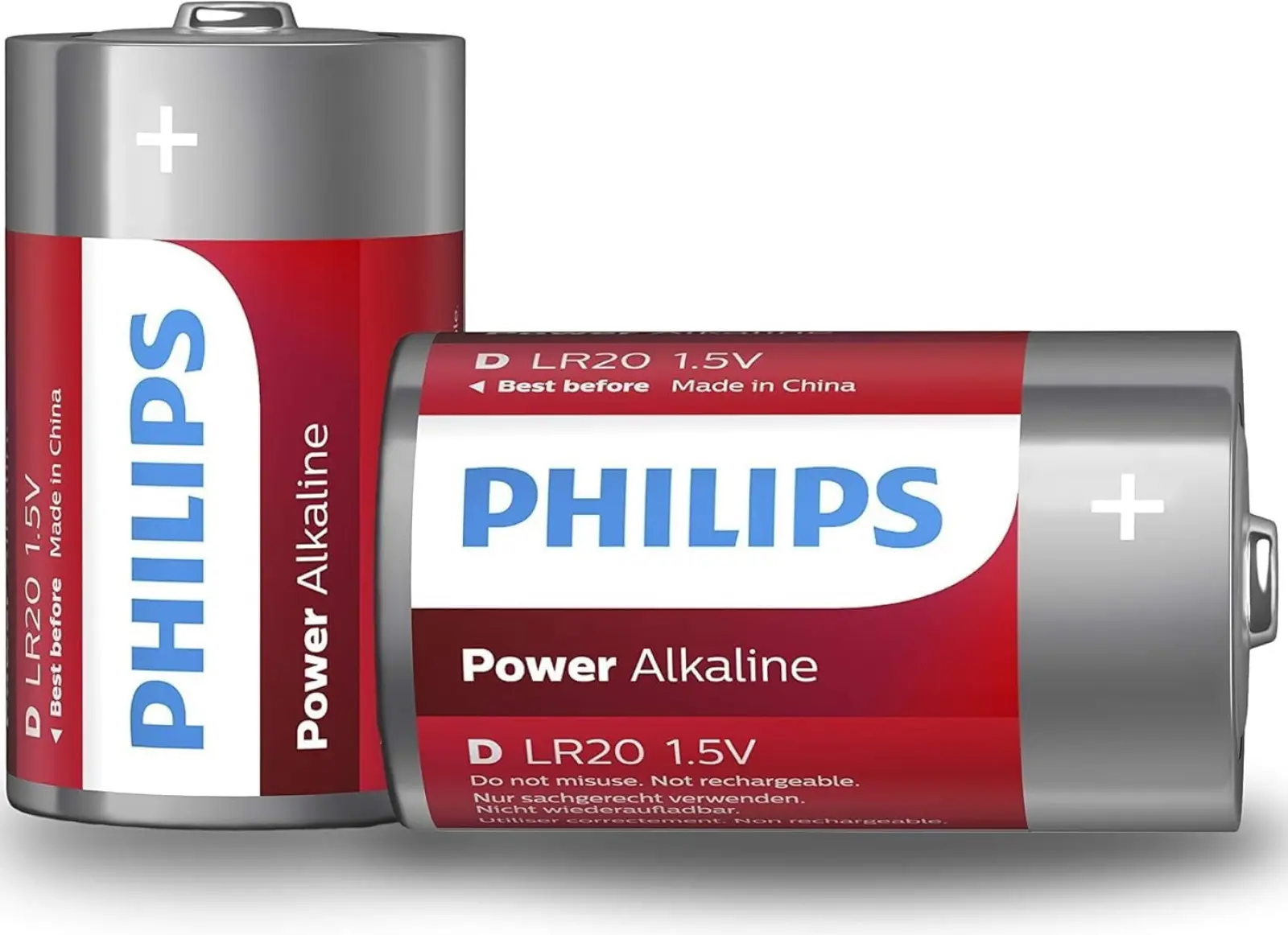 Батарейка Philips Power Alkaline, щелочная, 2 D, в блистере (LR20P2B/97)