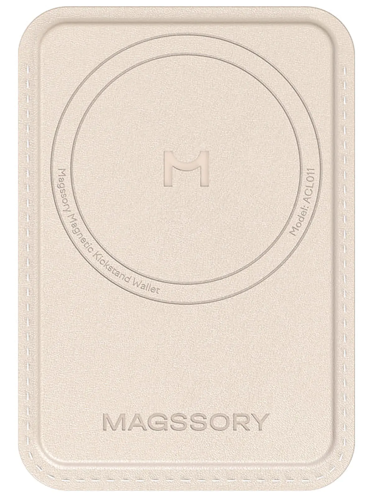 Кошелек-кардхолдер Magssory Duo c подставкой и магнитами, совместимый с MagSafe, ivory (ACL011)