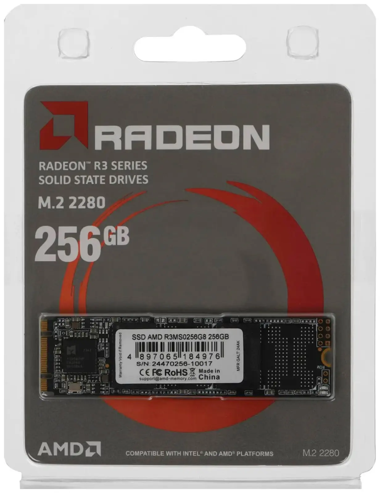 SSD накопитель AMD 256Гб R3 Series mSATA (R3MS0256G8)
