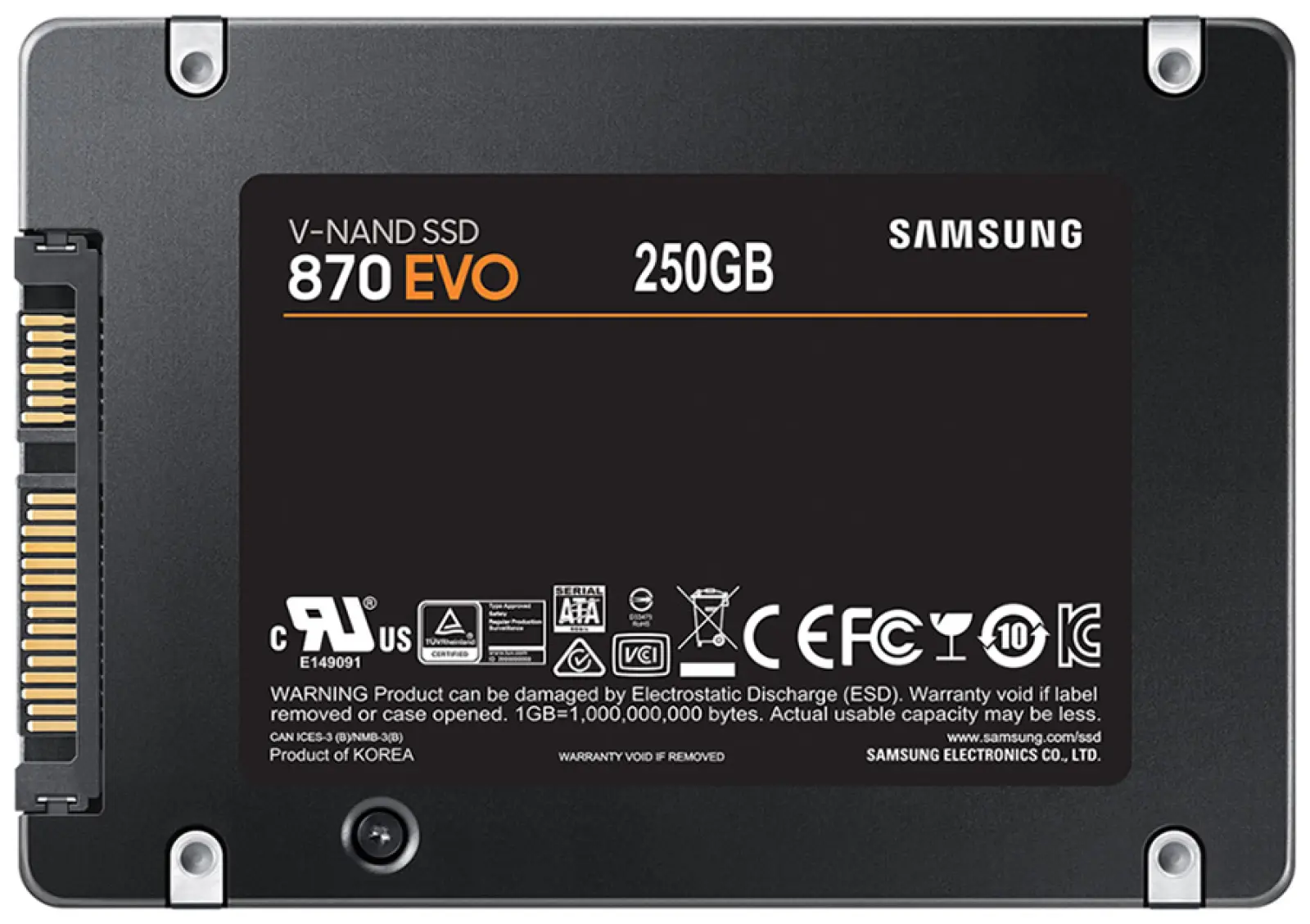Накопитель SSD Samsung 2.5 870 EVO 250 Гб SATA III 3bit MLC (TLC) MZ-77E250BW