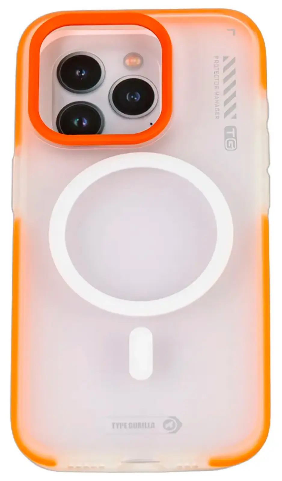 Чехол с магнитным покрытием Type Gorilla Dual Color iPhone 15 pro, Orange-red (BL-T46-iP15P-DC-OR-R)