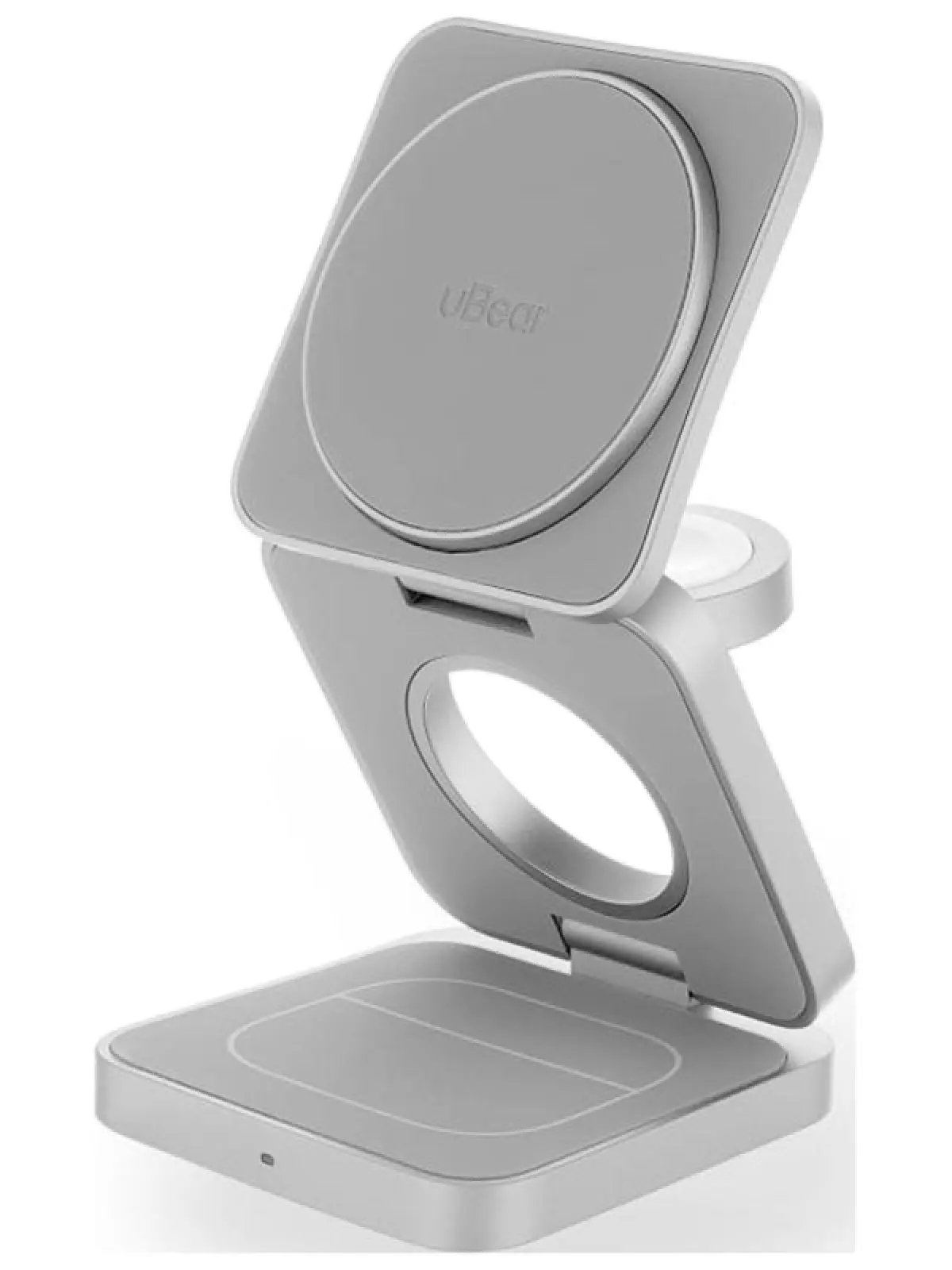 Беспроводное зарядное устройство uBear Balance 3 в 1, MagSafe, 25 Вт, серебристый (WL09SL31-ADM)