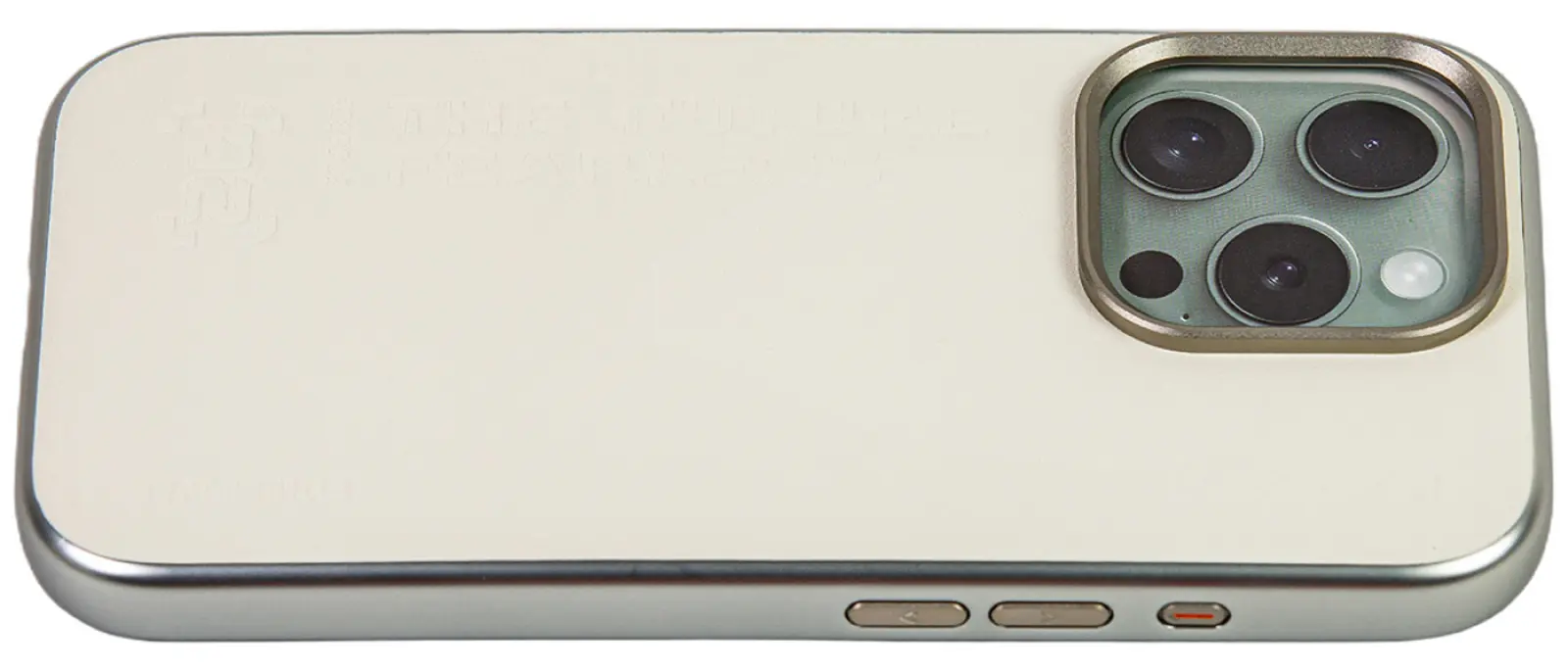Чехол с магнитным покрытием  Type Gorilla Premium Magnetic iPhone 16 pro, White Leather (BL-T52-iP16P-LTR-WH)