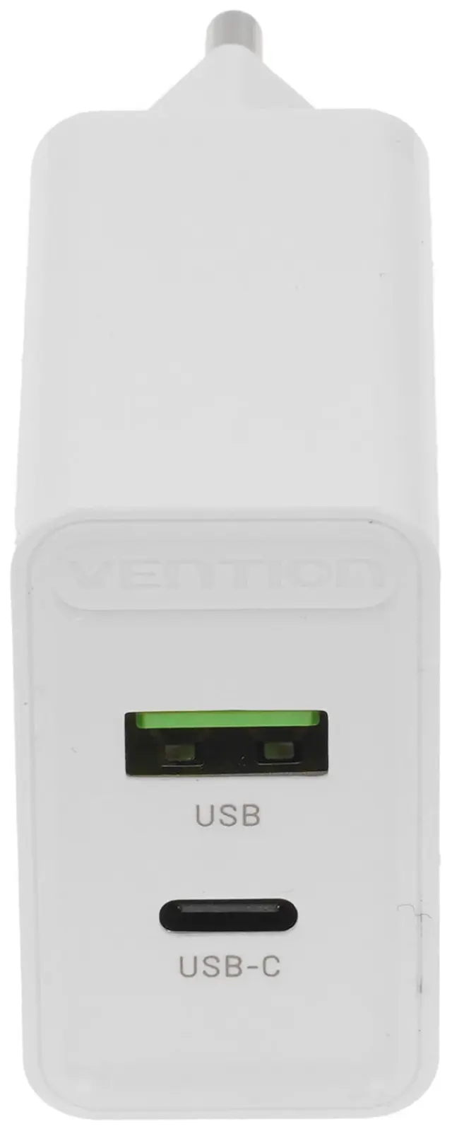 Сетевое зарядное устройство Vention на 2 порта USB A+C, QC 4.0, белый (FBBW0-EU)