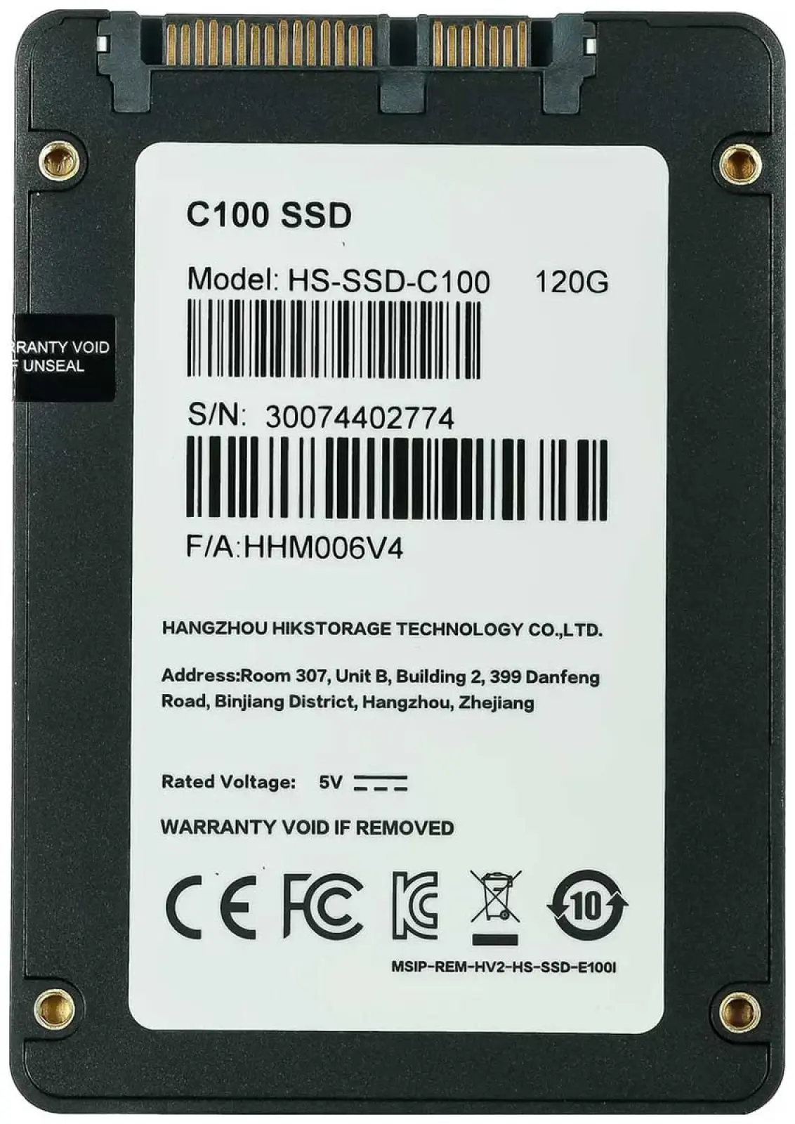 SSD накопитель Hikvision С100 2.5 120 Гб SATA III (HS-SSD-C100/120G)