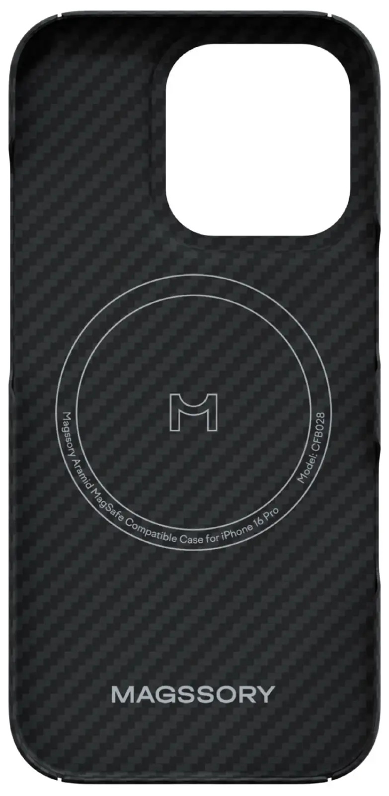 Чехол для мобильного телефона Magssory для iPhone 16 Pro, кевлар (арамид), с магнитами, совместимый с MagSafe (CFB028)
