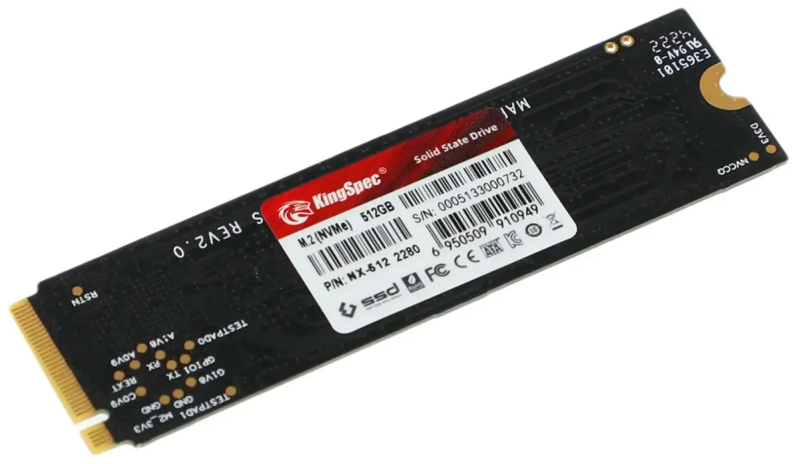 SSD накопитель Kingspec M.2 NX 512 Гб PCIe (NX-512)