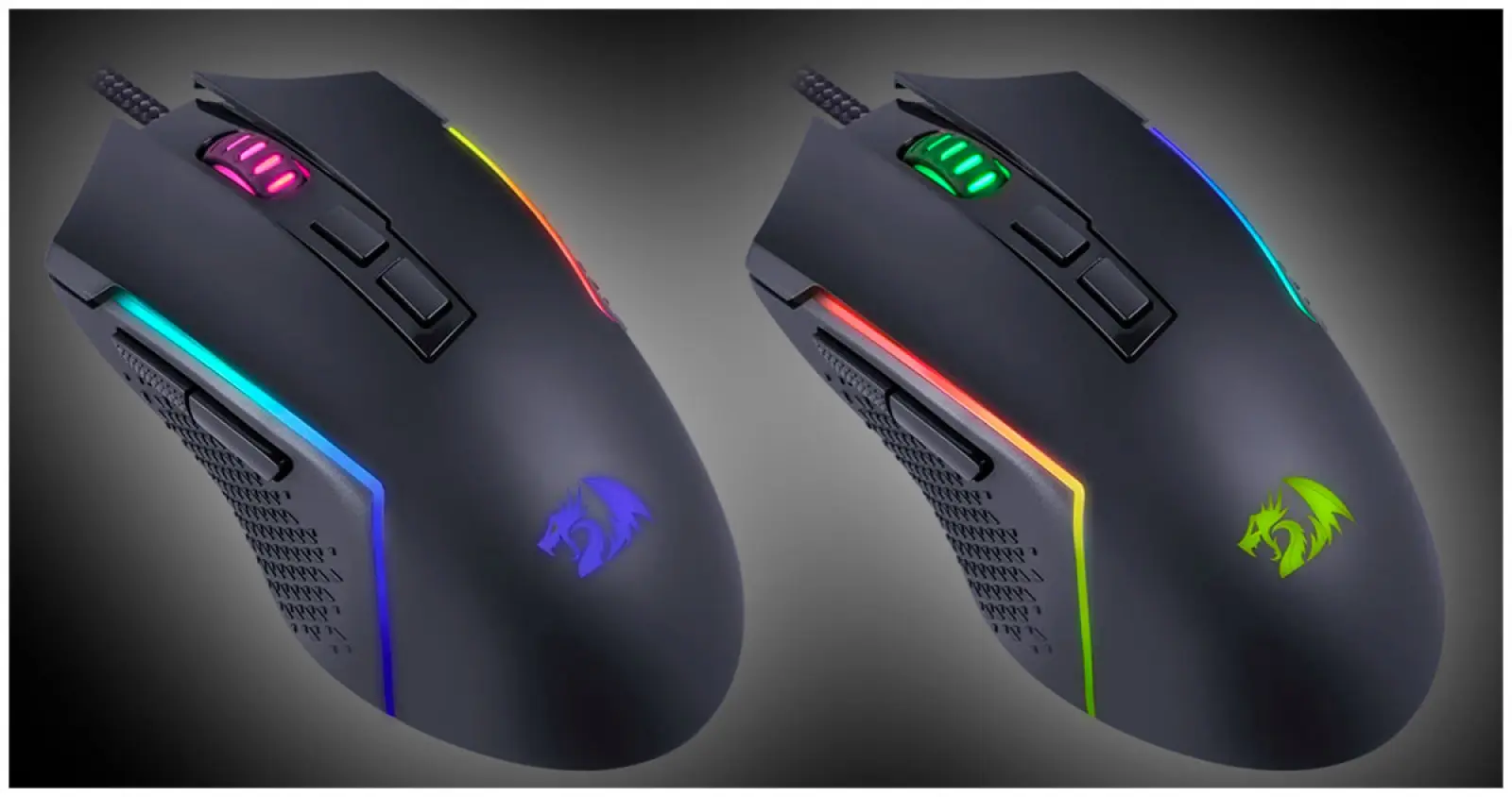 Проводная игровая мышь Redragon Trident Lite, черный, RGB7, кнопок, 8000dpi