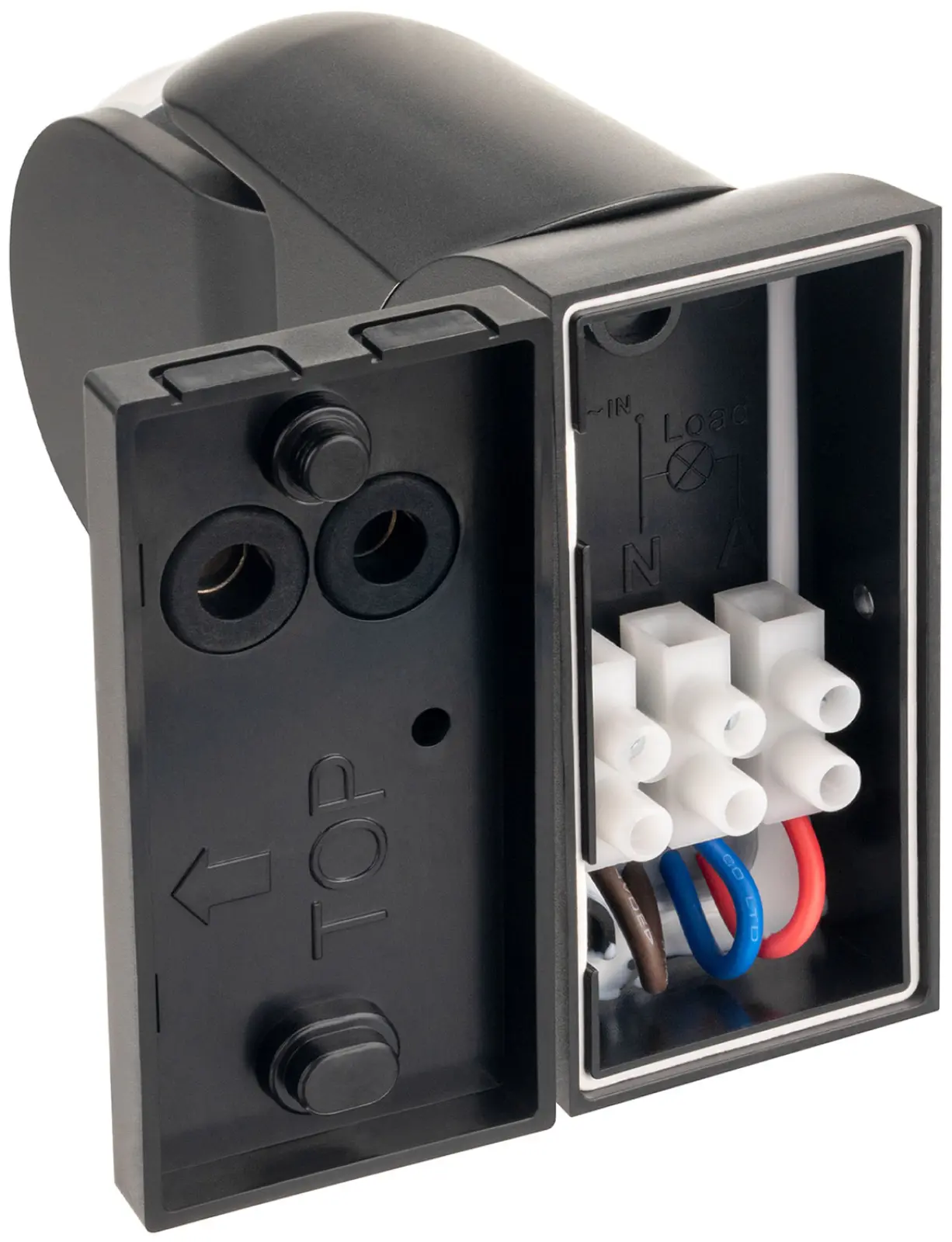 Датчик движения настенный Duwi DD-02, 180°, 10-900 с, 12 м, 1200 Вт, IP65, черный (25832 2)