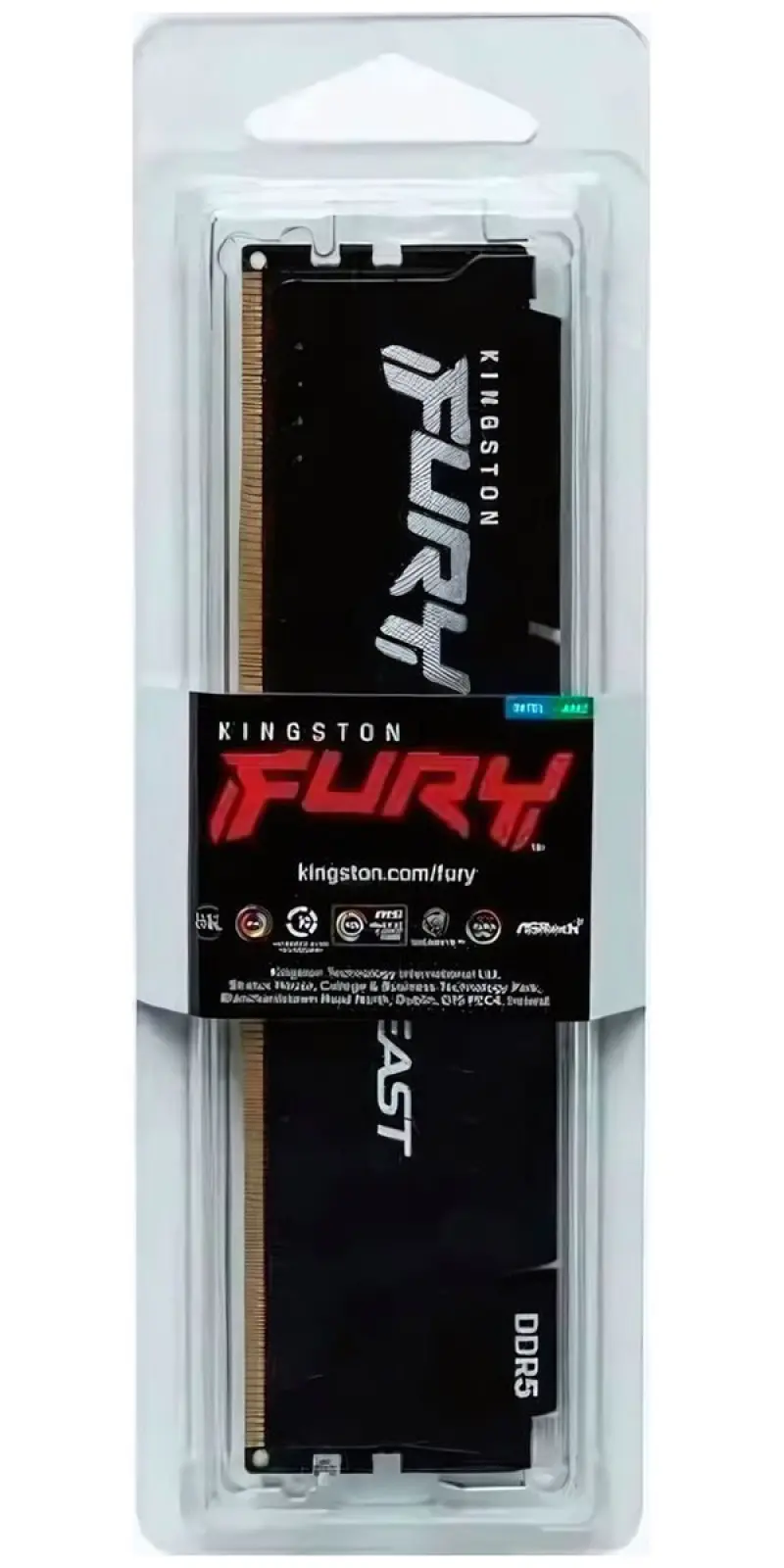 Оперативная память Kingston DDR5 16Gb 6400MHz Fury Beast (KF564C32BB-16)