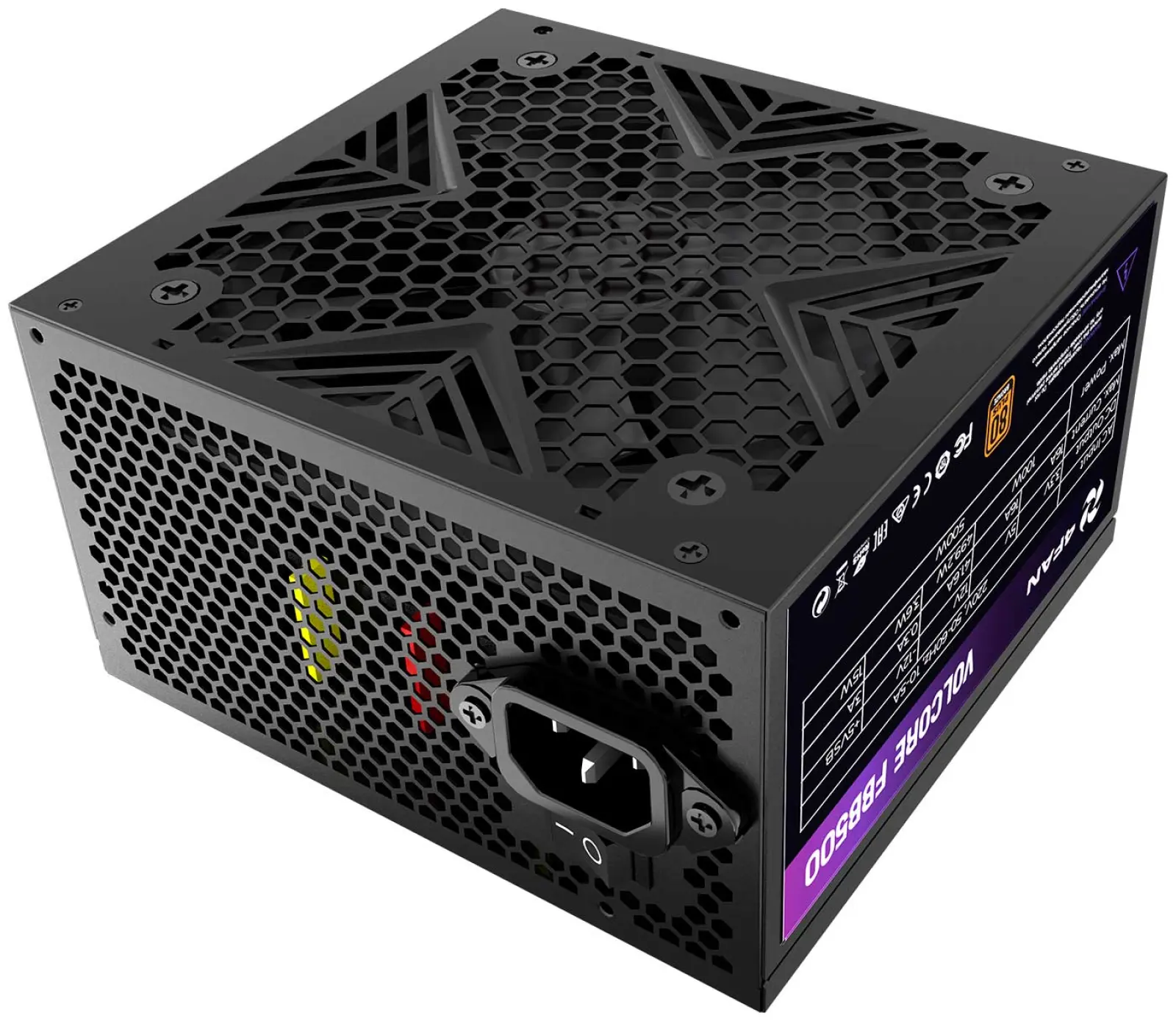 Блок питания 4FAN Volcore FBB500 80+ Bronze 500W Black DC to DC